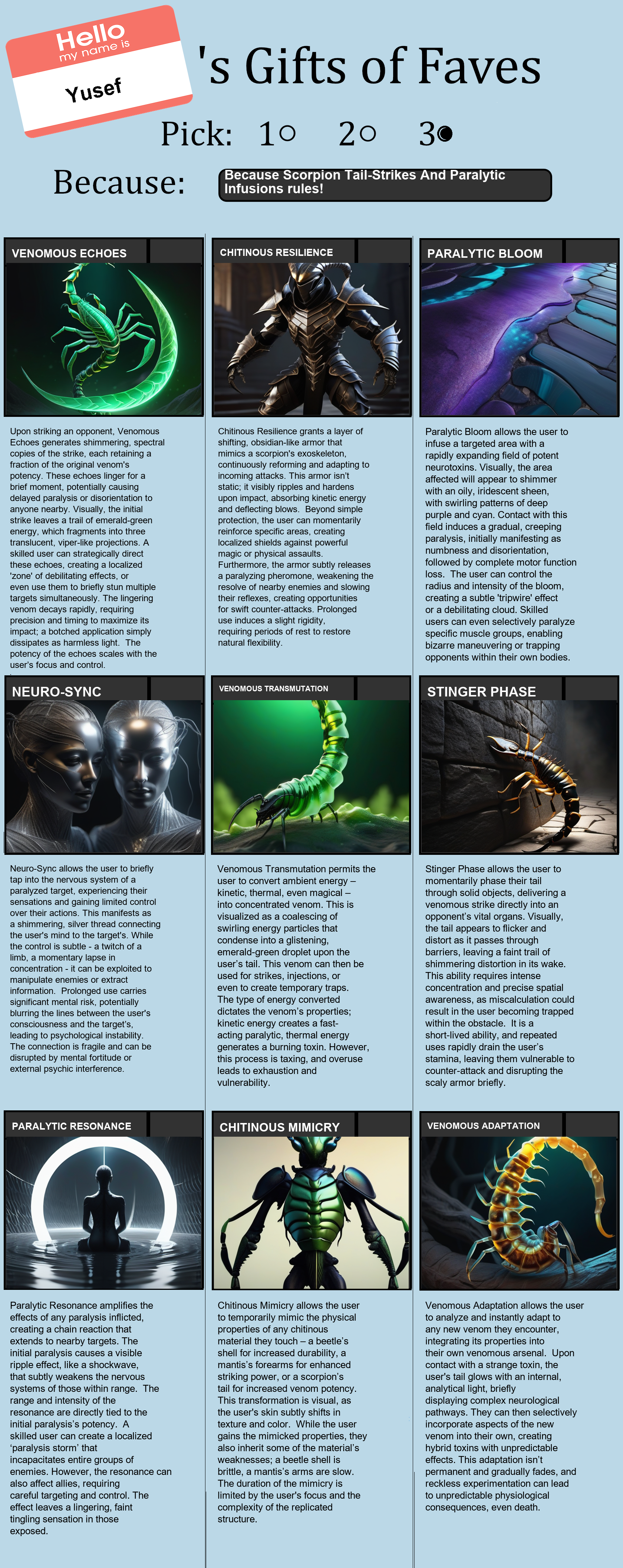 Scorpion Tail-Strikes And Paralytic Infusions