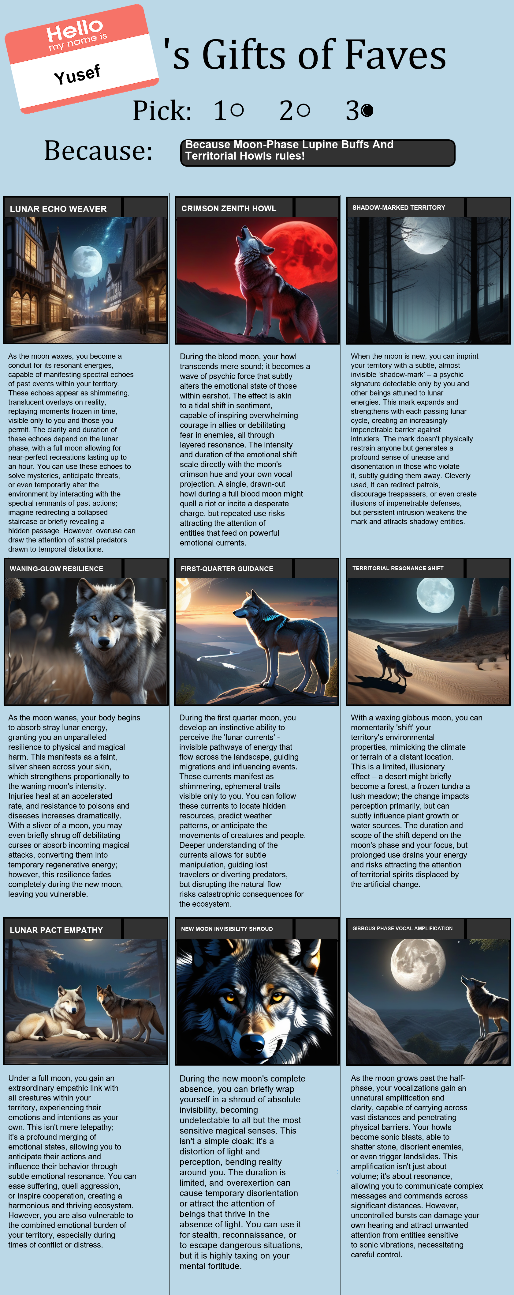 Moon-Phase Lupine Buffs And Territorial Howls