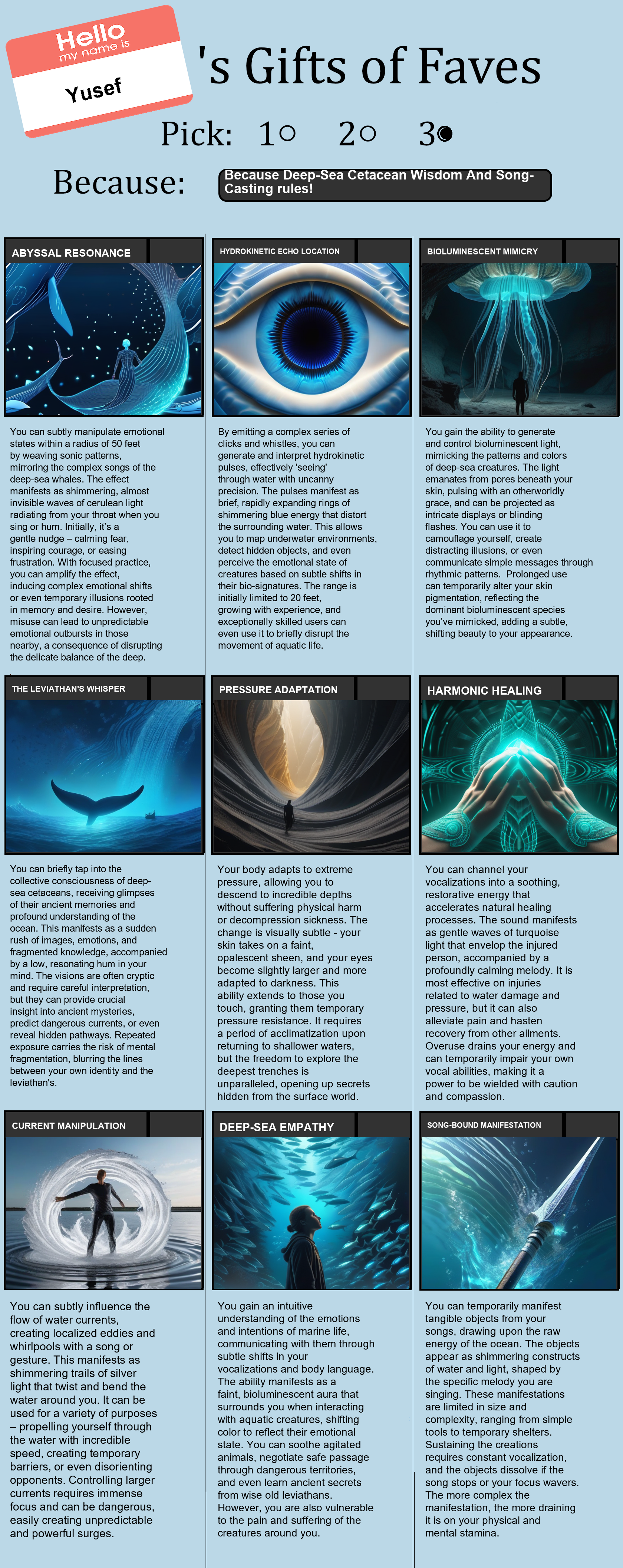 Deep-Sea Cetacean Wisdom And Song-Casting