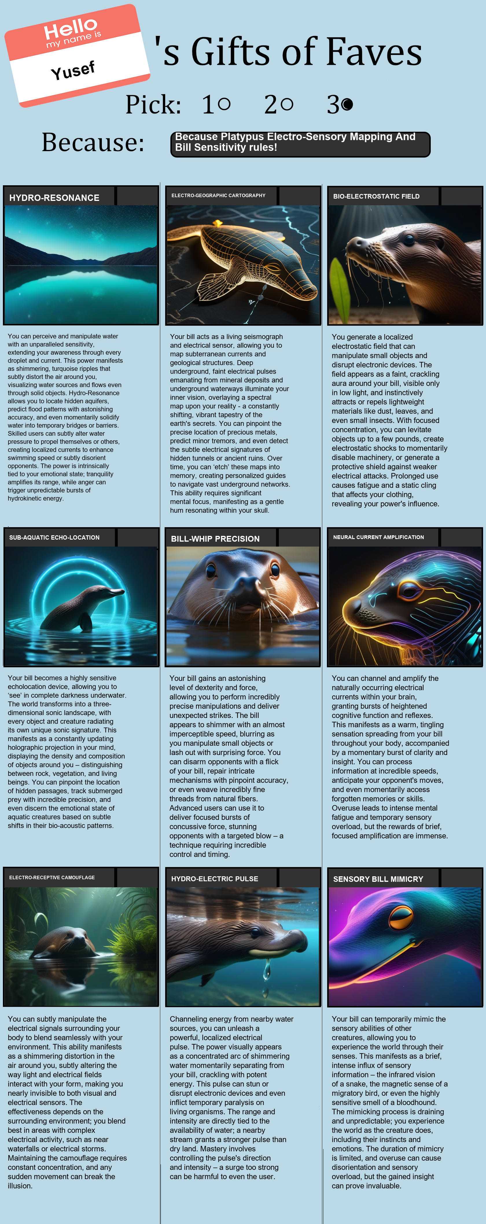Platypus Electro-Sensory Mapping And Bill Sensitivity