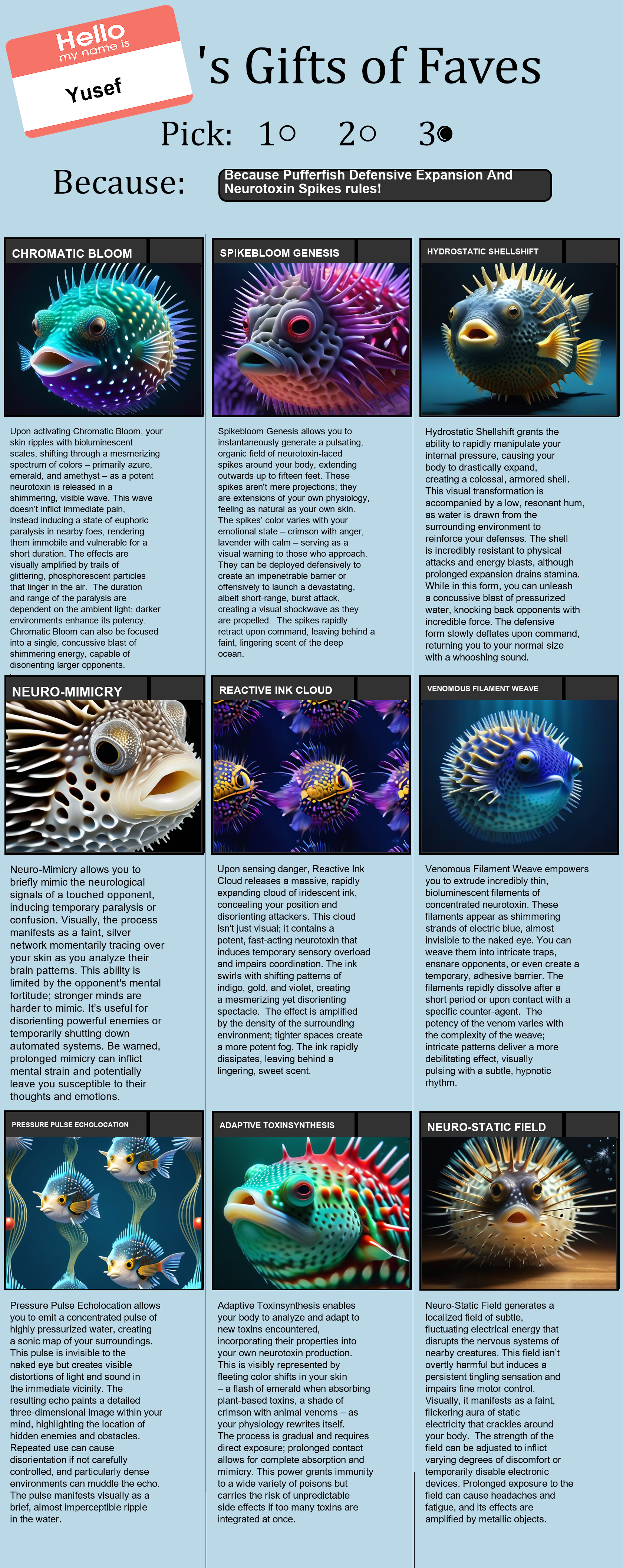 Pufferfish Defensive Expansion And Neurotoxin Spikes