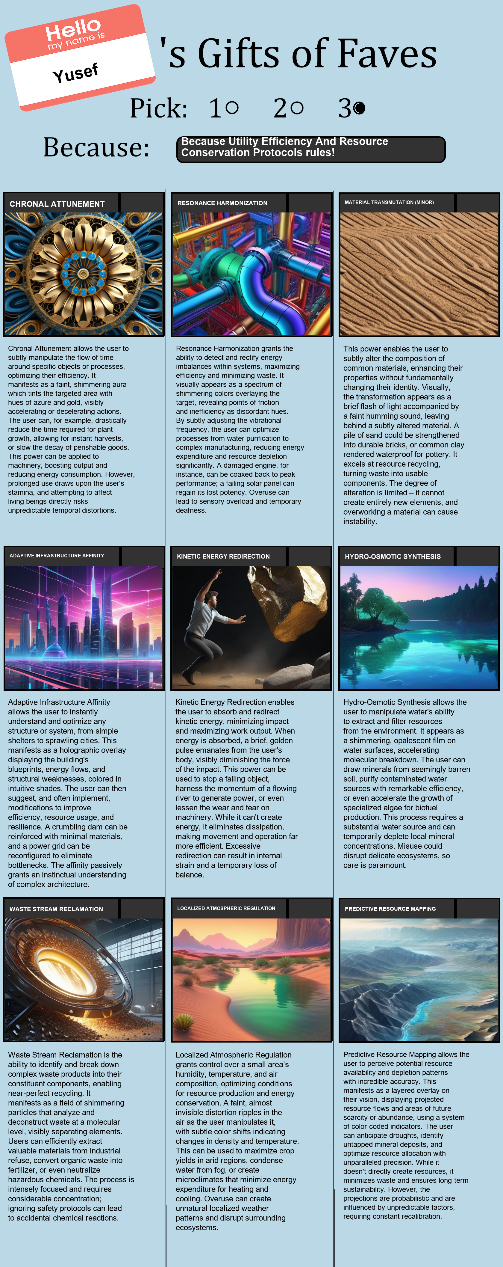 Utility Efficiency And Resource Conservation Protocols