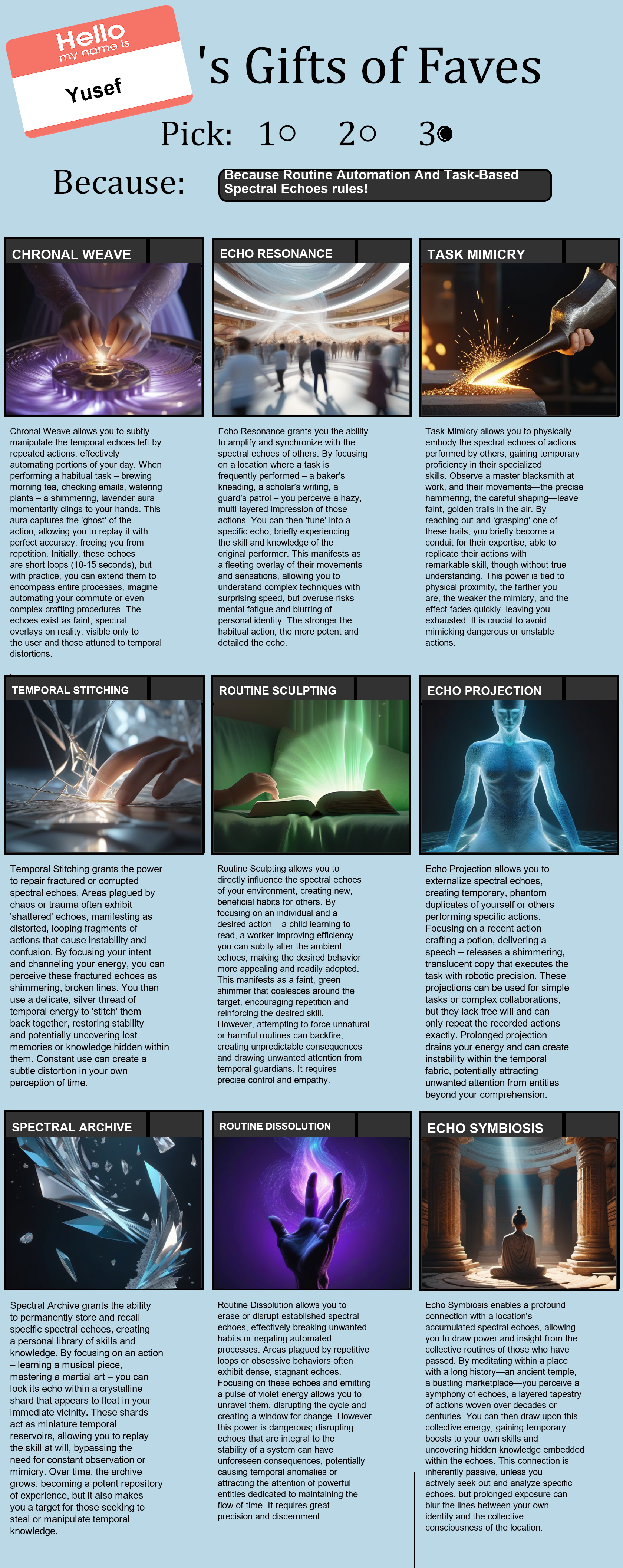 Routine Automation And Task-Based Spectral Echoes