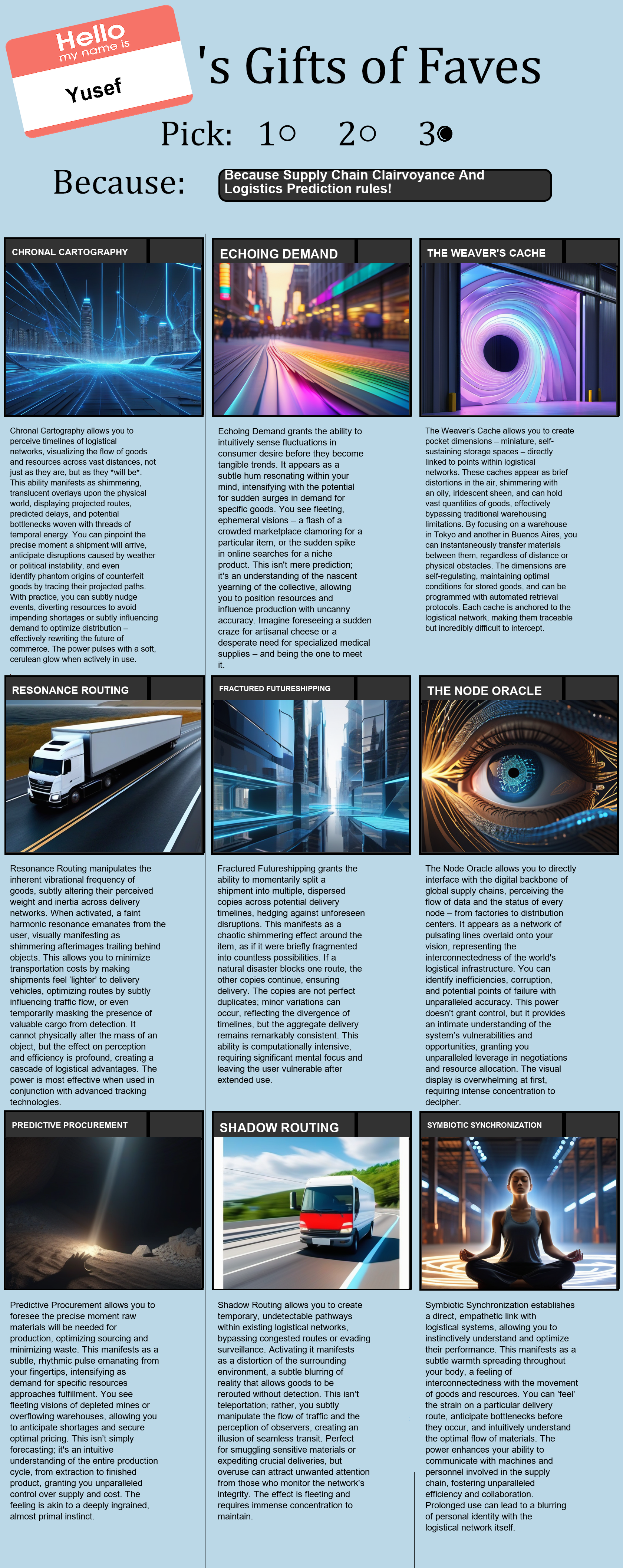 Supply Chain Clairvoyance And Logistics Prediction