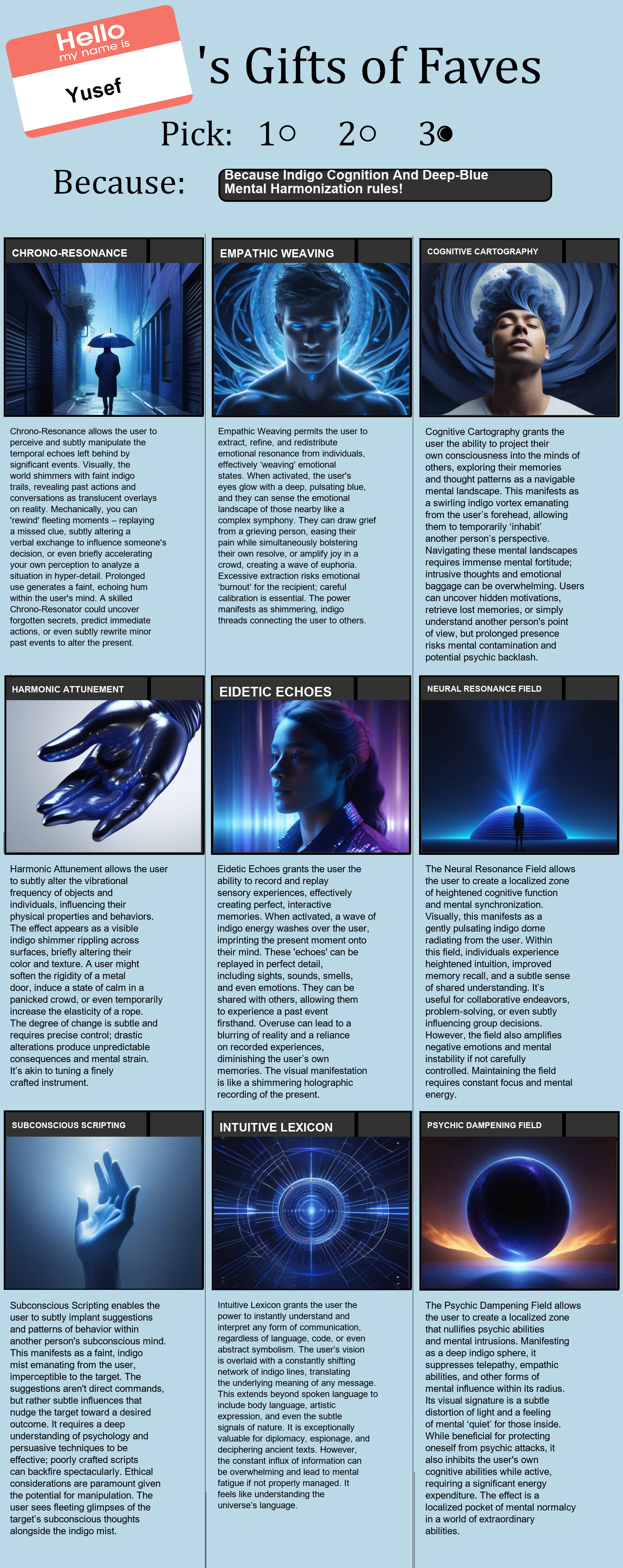 Indigo Cognition And Deep-Blue Mental Harmonization
