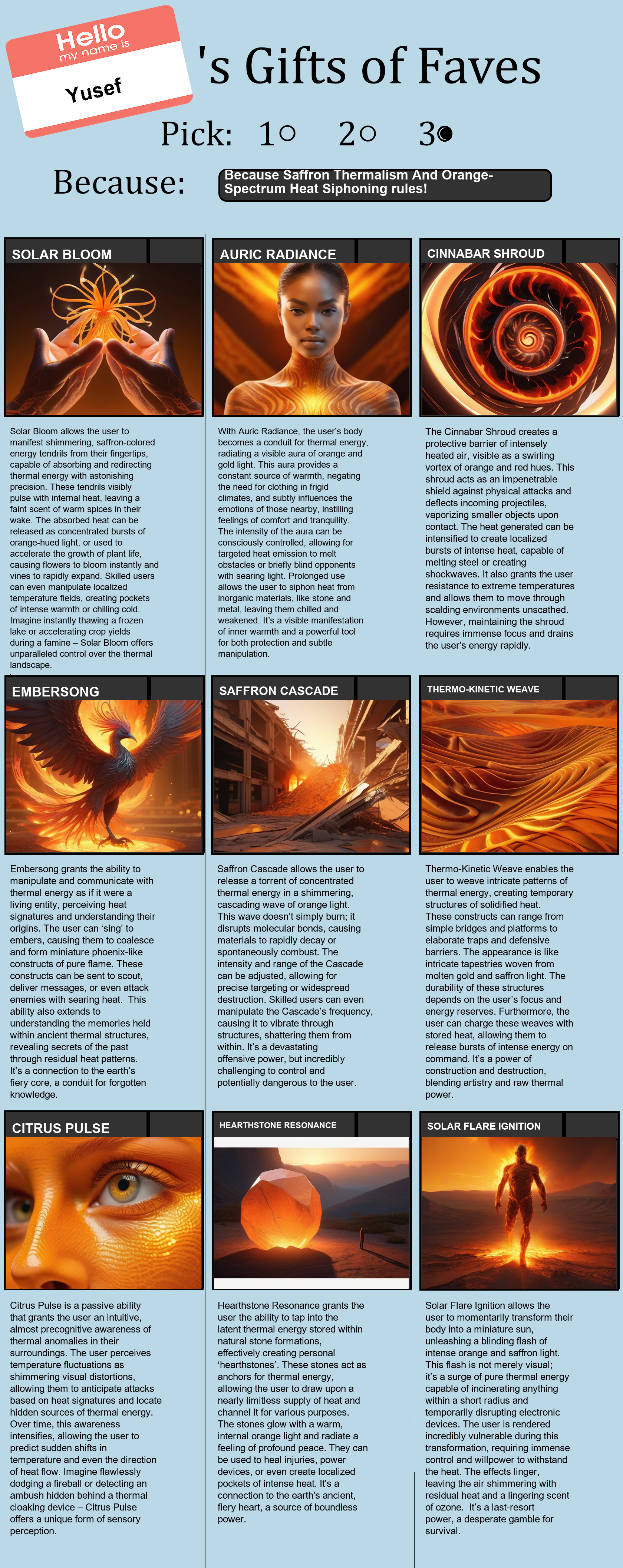 Saffron Thermalism And Orange-Spectrum Heat Siphoning