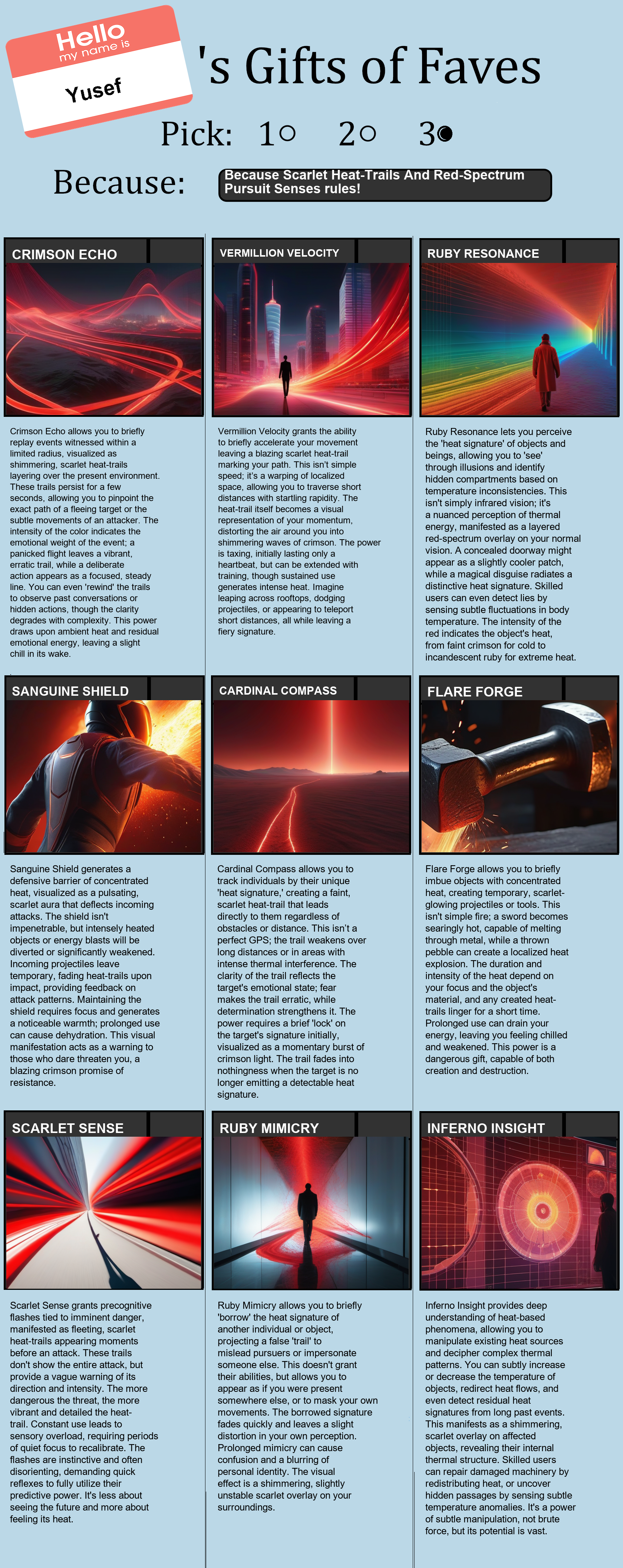 Scarlet Heat-Trails And Red-Spectrum Pursuit Senses