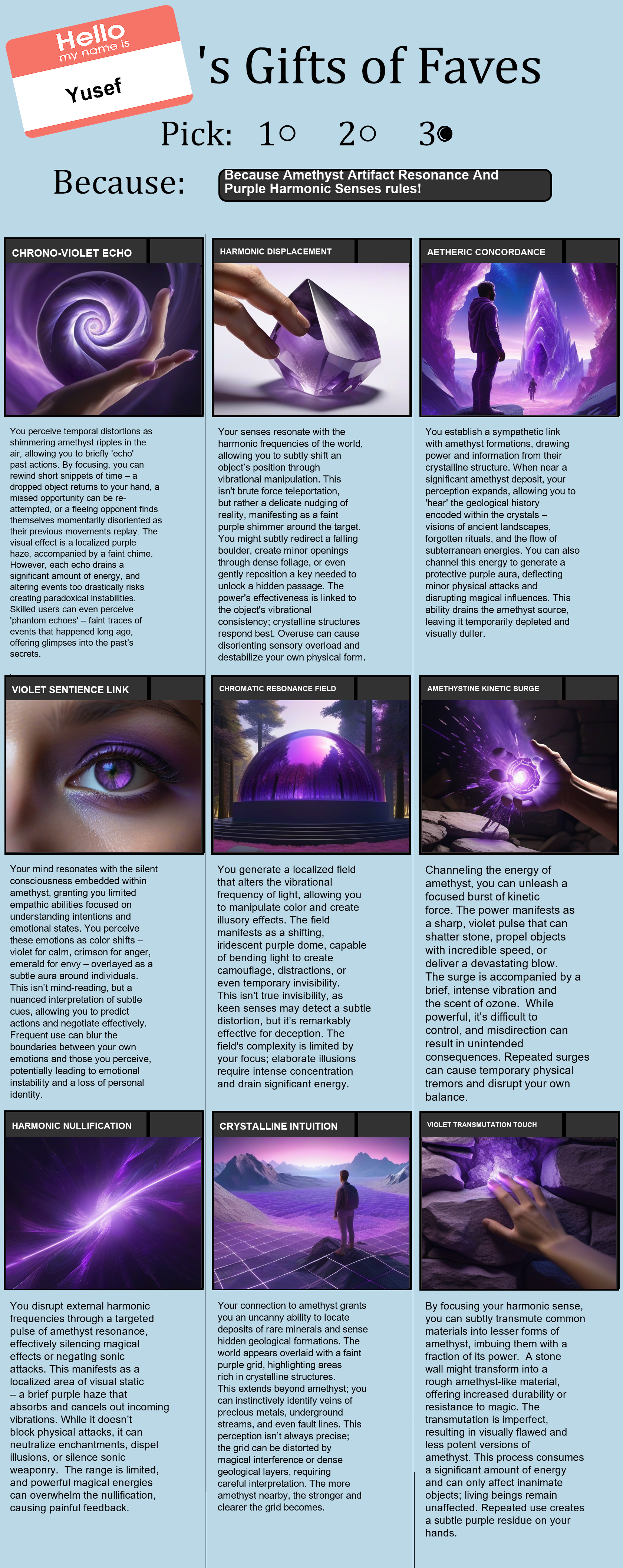 Amethyst Artifact Resonance And Purple Harmonic Senses