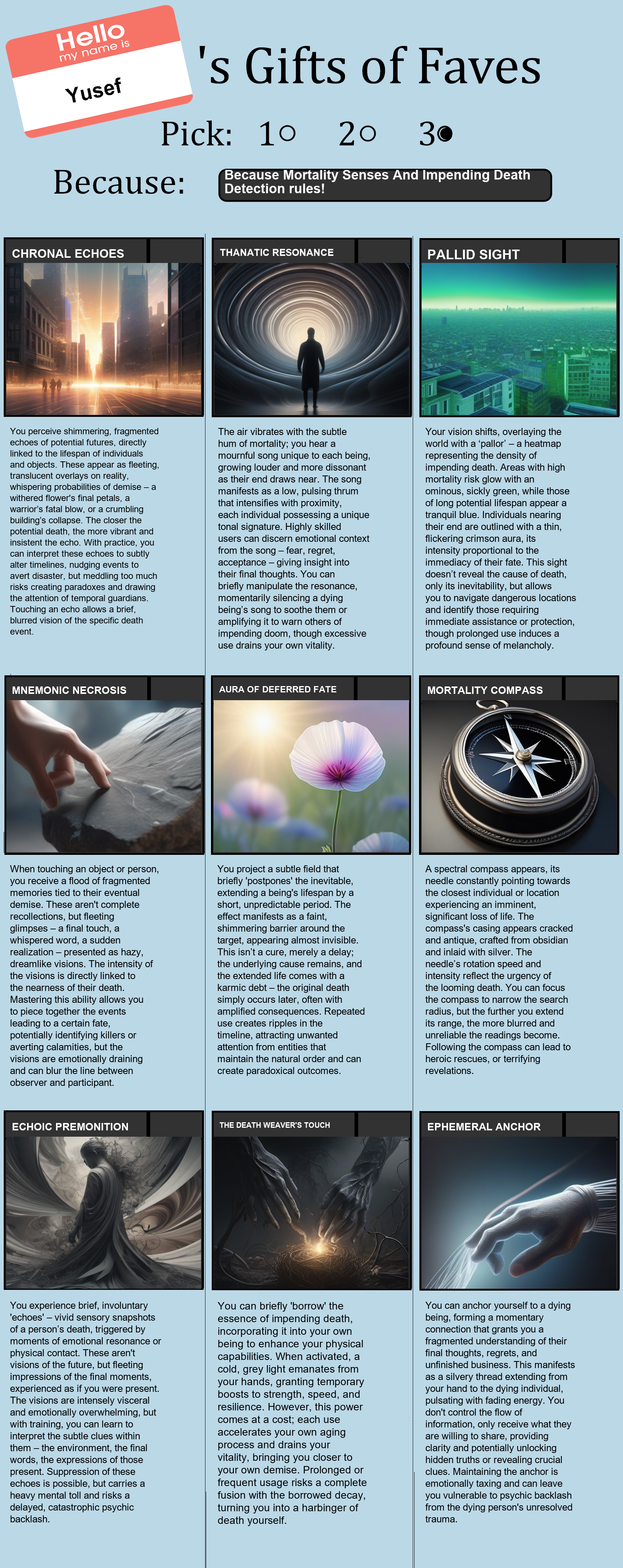 Mortality Senses And Impending Death Detection