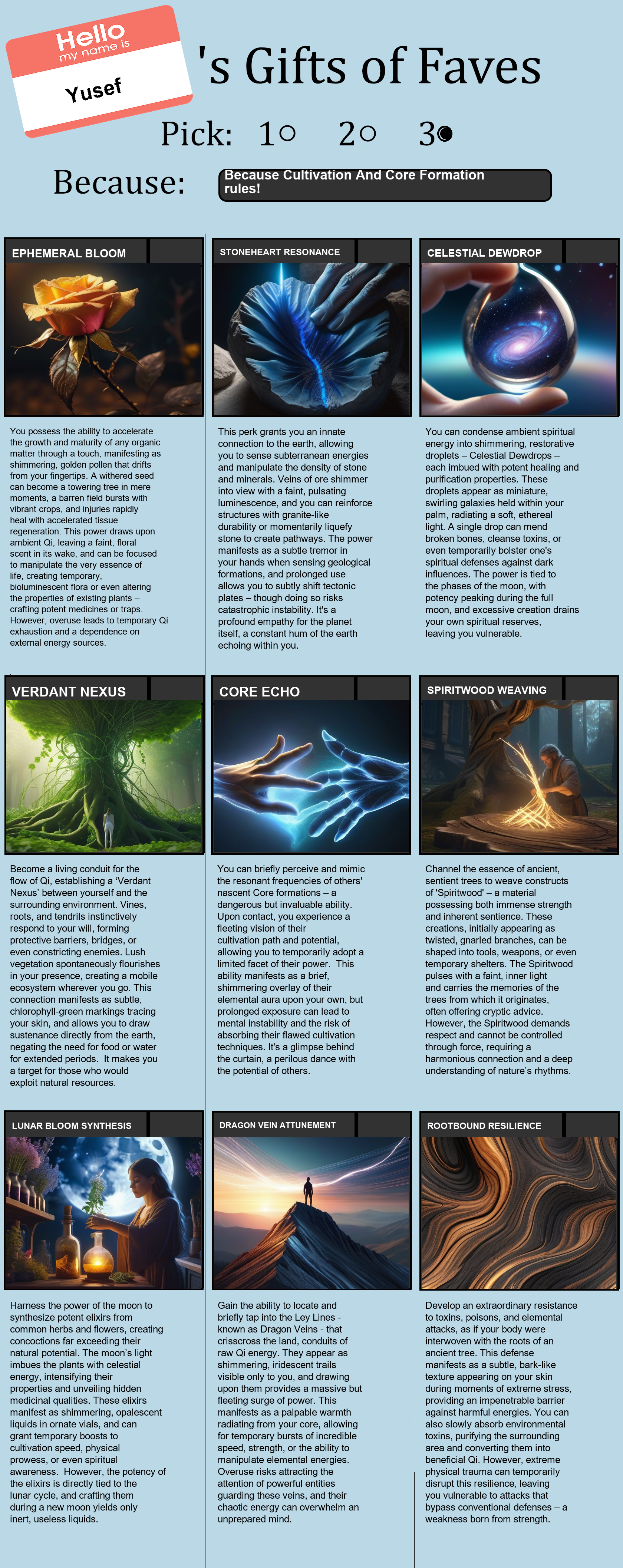 Cultivation And Core Formation