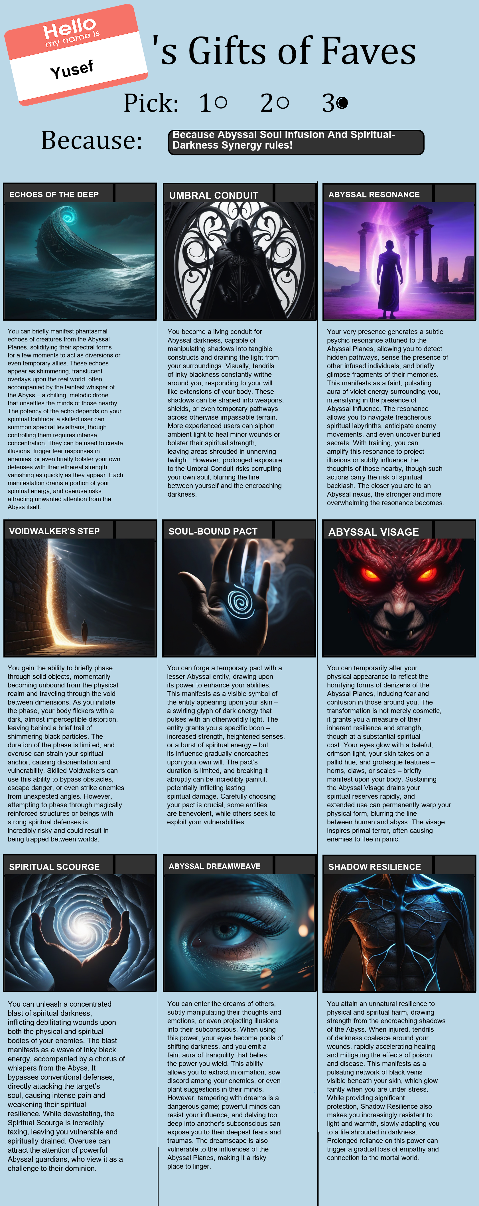 Abyssal Soul Infusion And Spiritual-Darkness Synergy