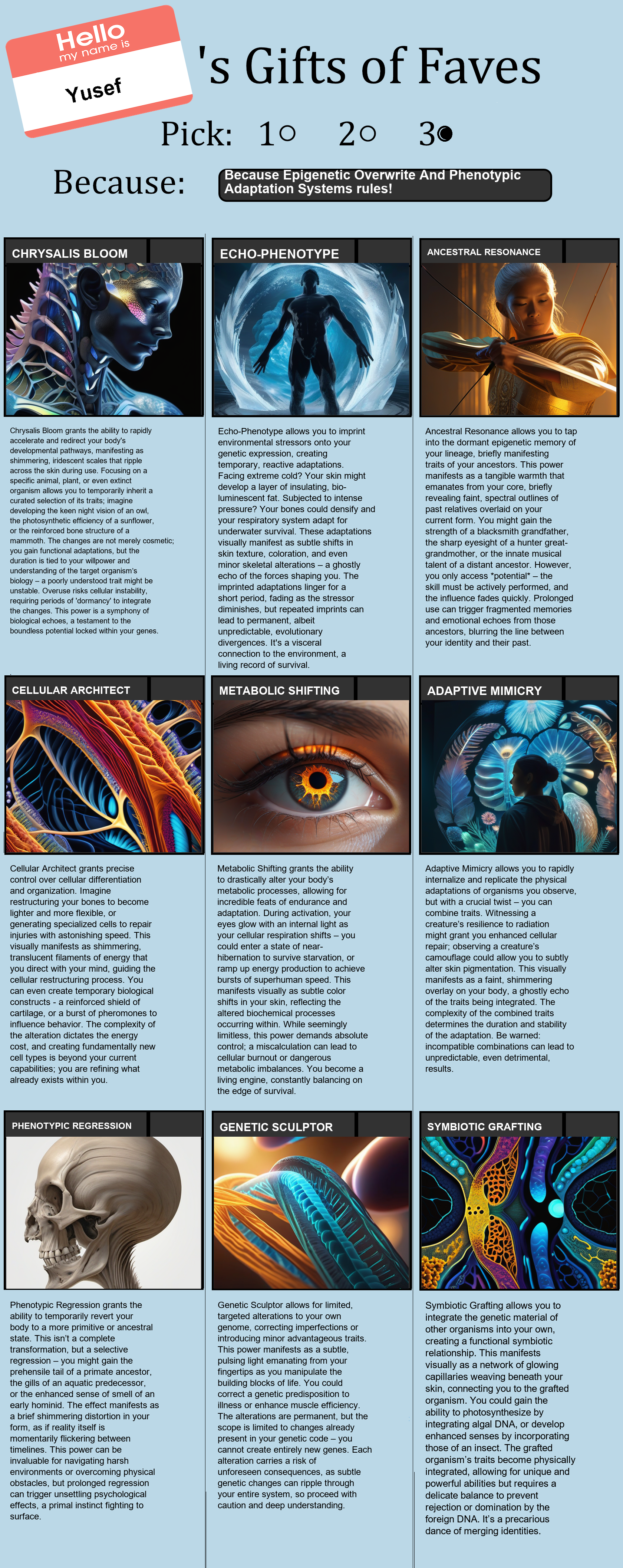 Epigenetic Overwrite And Phenotypic Adaptation Systems
