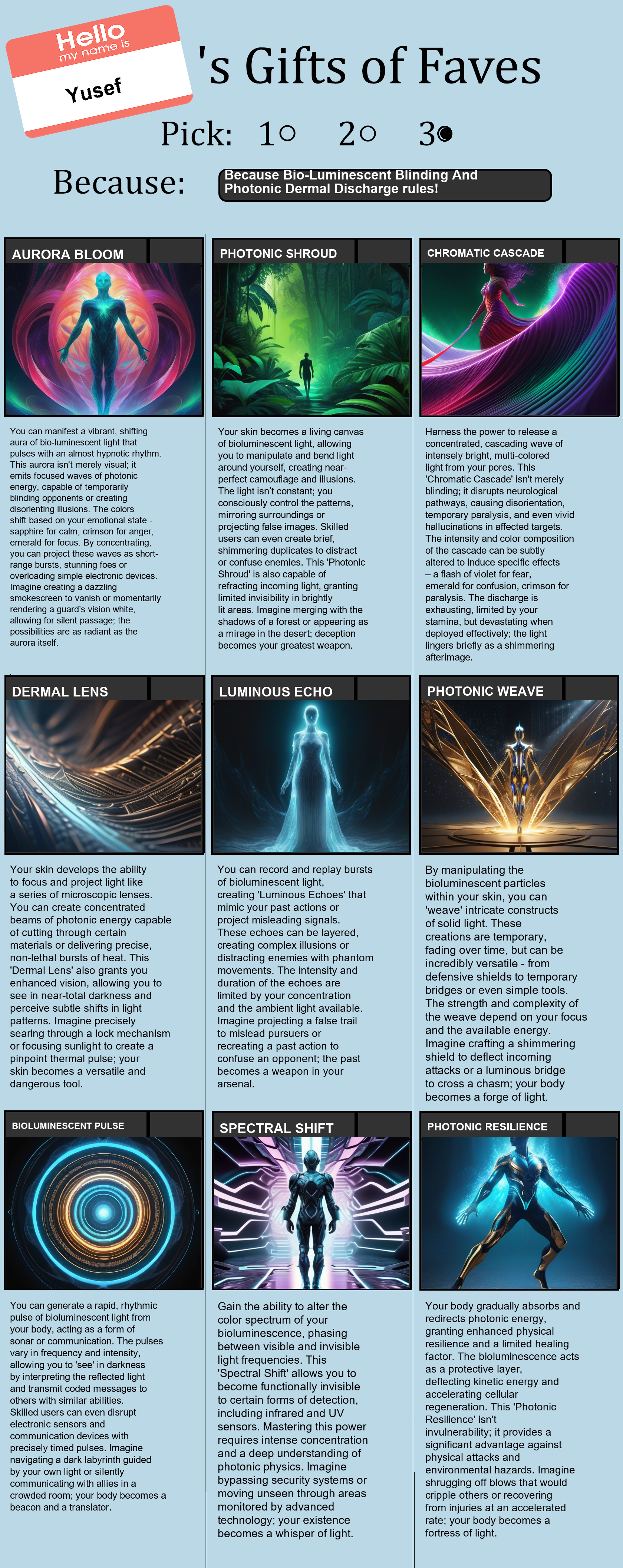 Bio-Luminescent Blinding And Photonic Dermal Discharge