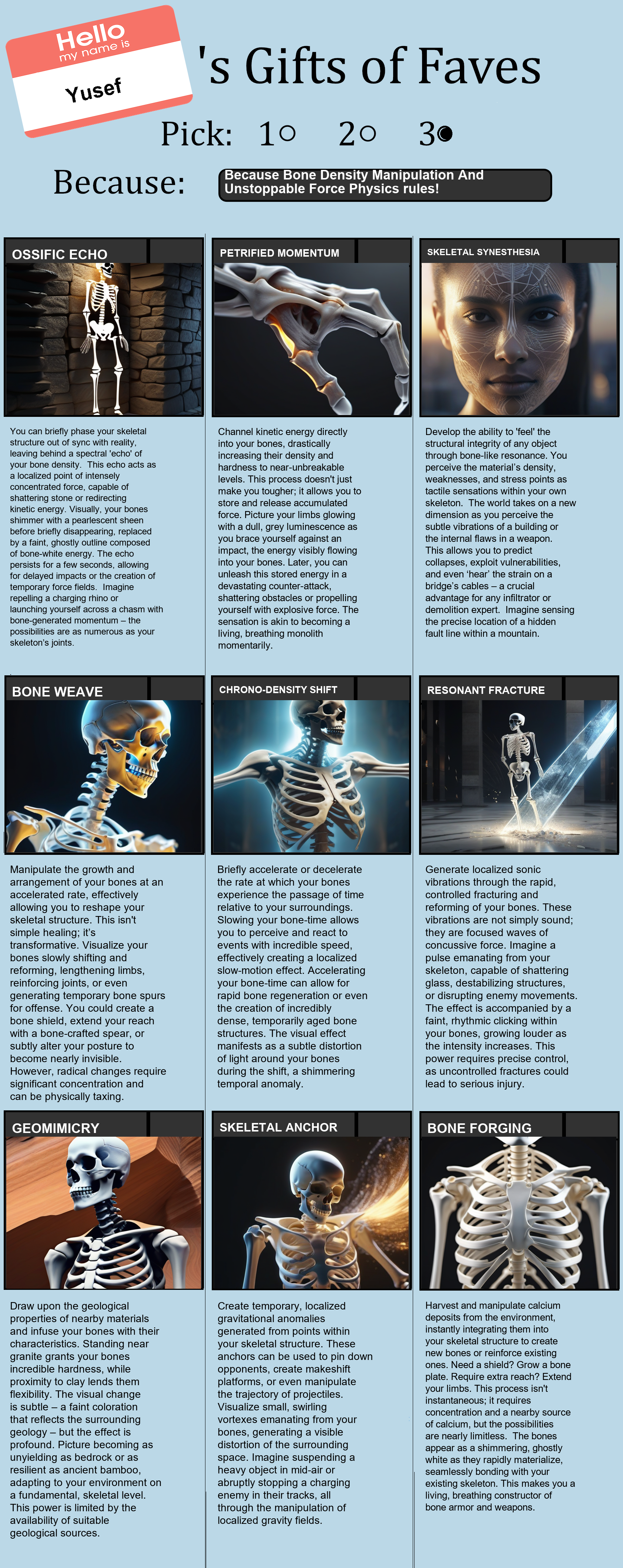 Bone Density Manipulation And Unstoppable Force Physics