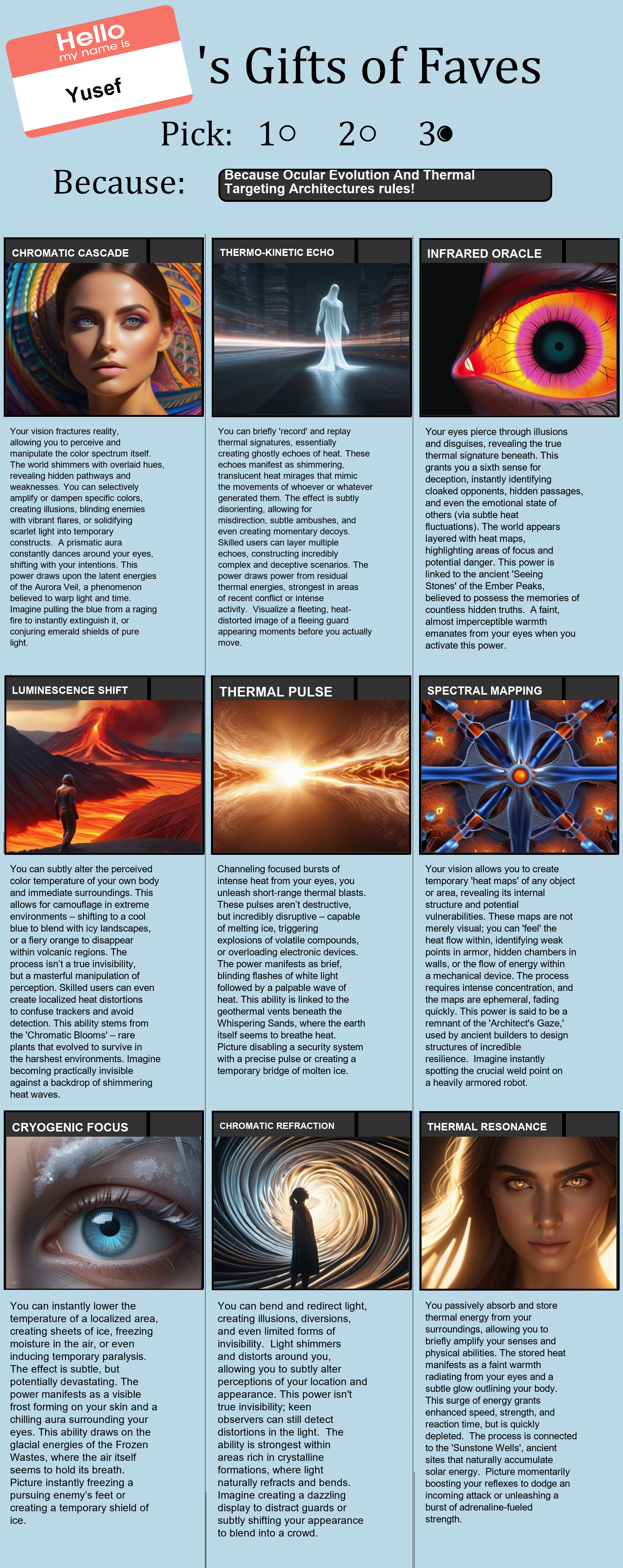 Ocular Evolution And Thermal Targeting Architectures