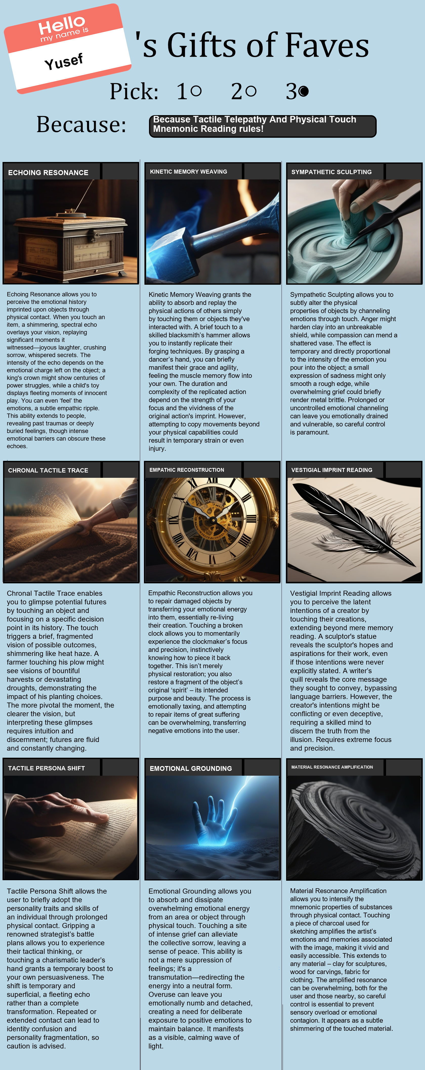 Tactile Telepathy And Physical Touch Mnemonic Reading