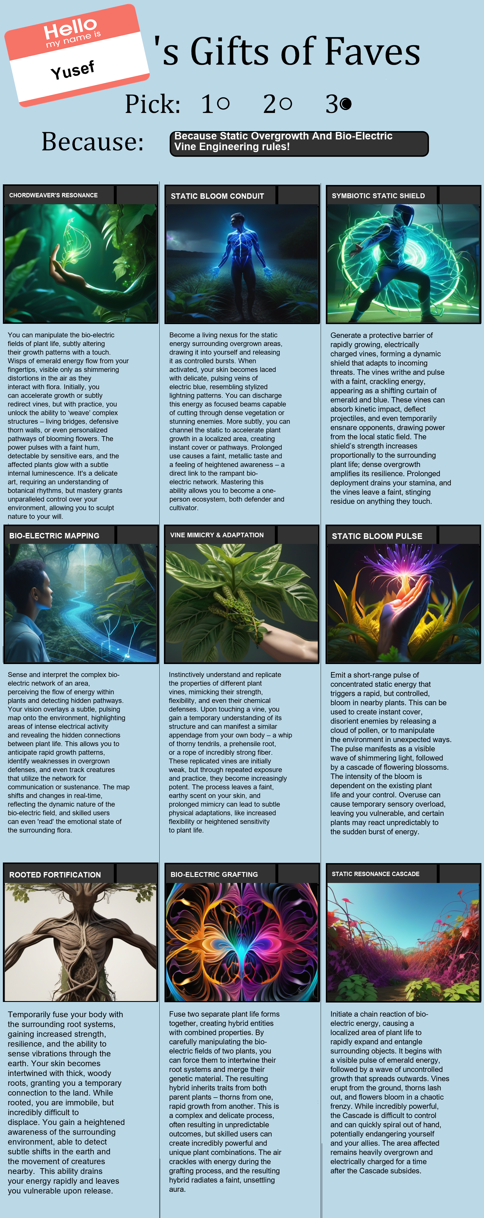 Static Overgrowth And Bio-Electric Vine Engineering