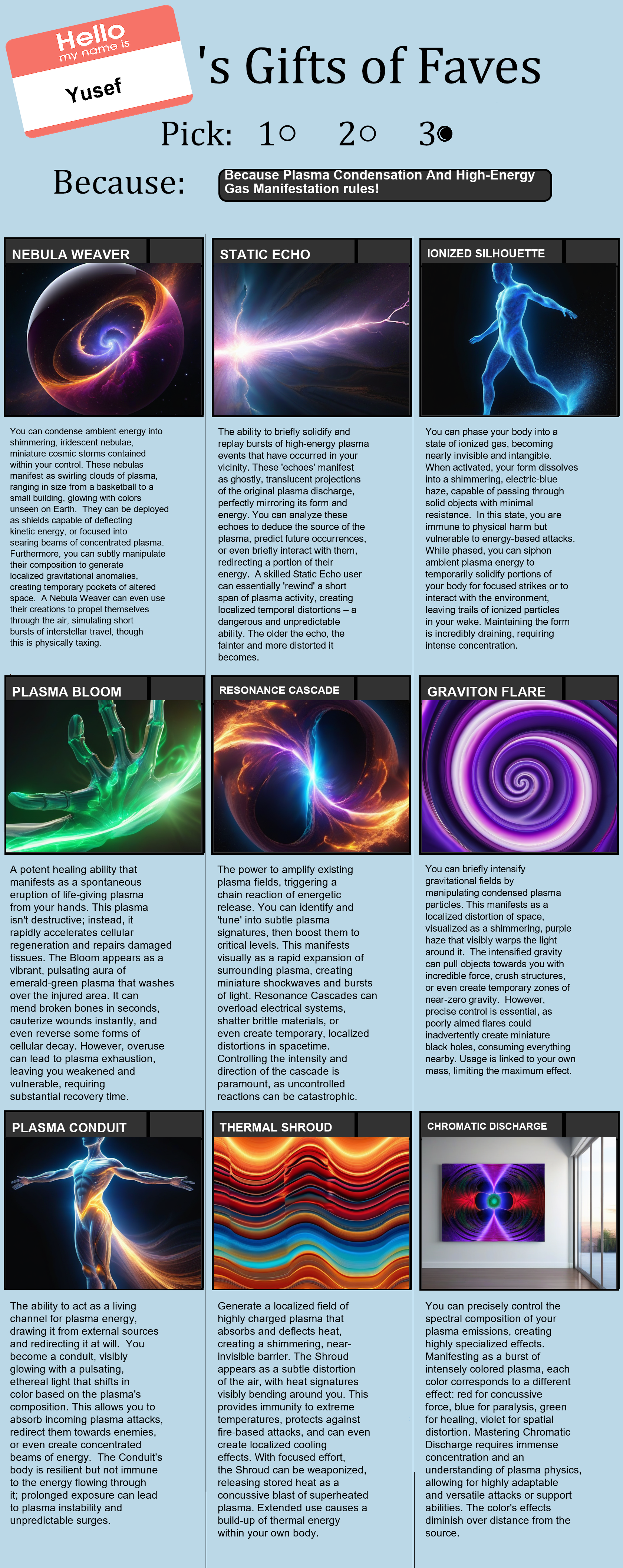 Plasma Condensation And High-Energy Gas Manifestation