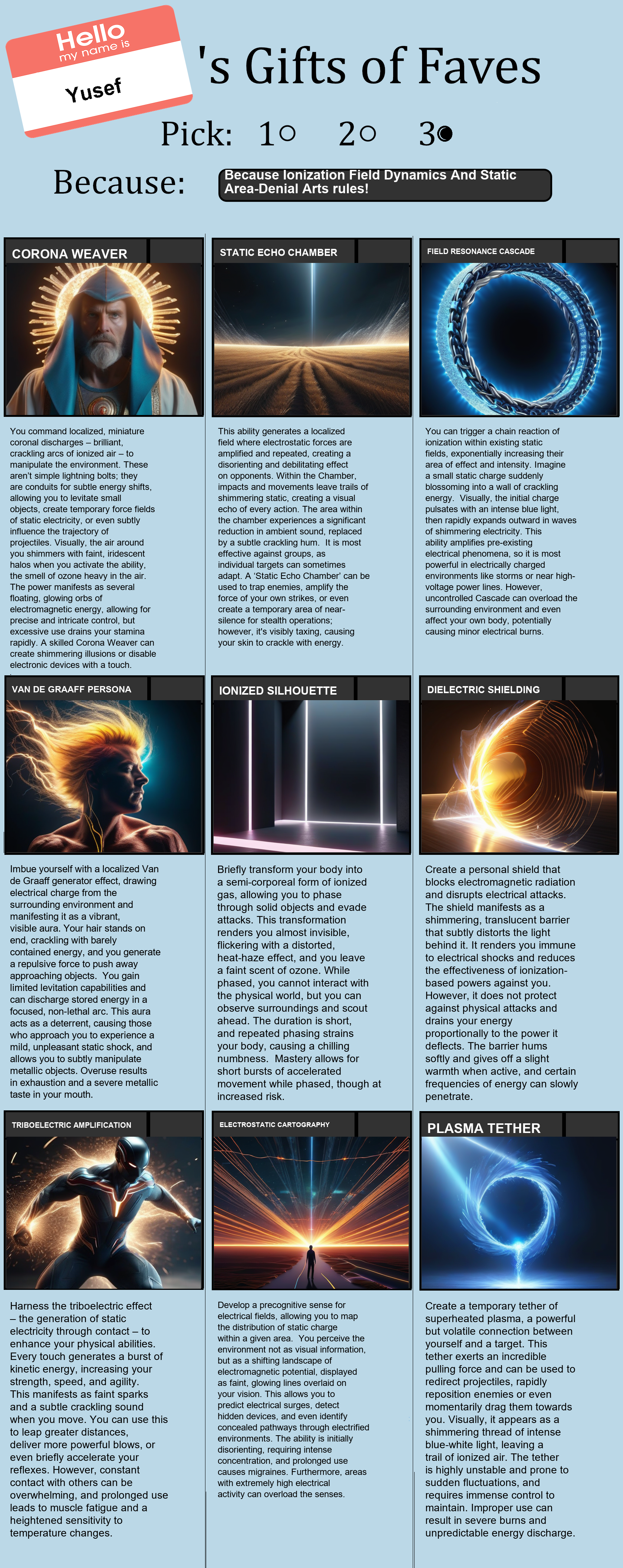 Ionization Field Dynamics And Static Area-Denial Arts