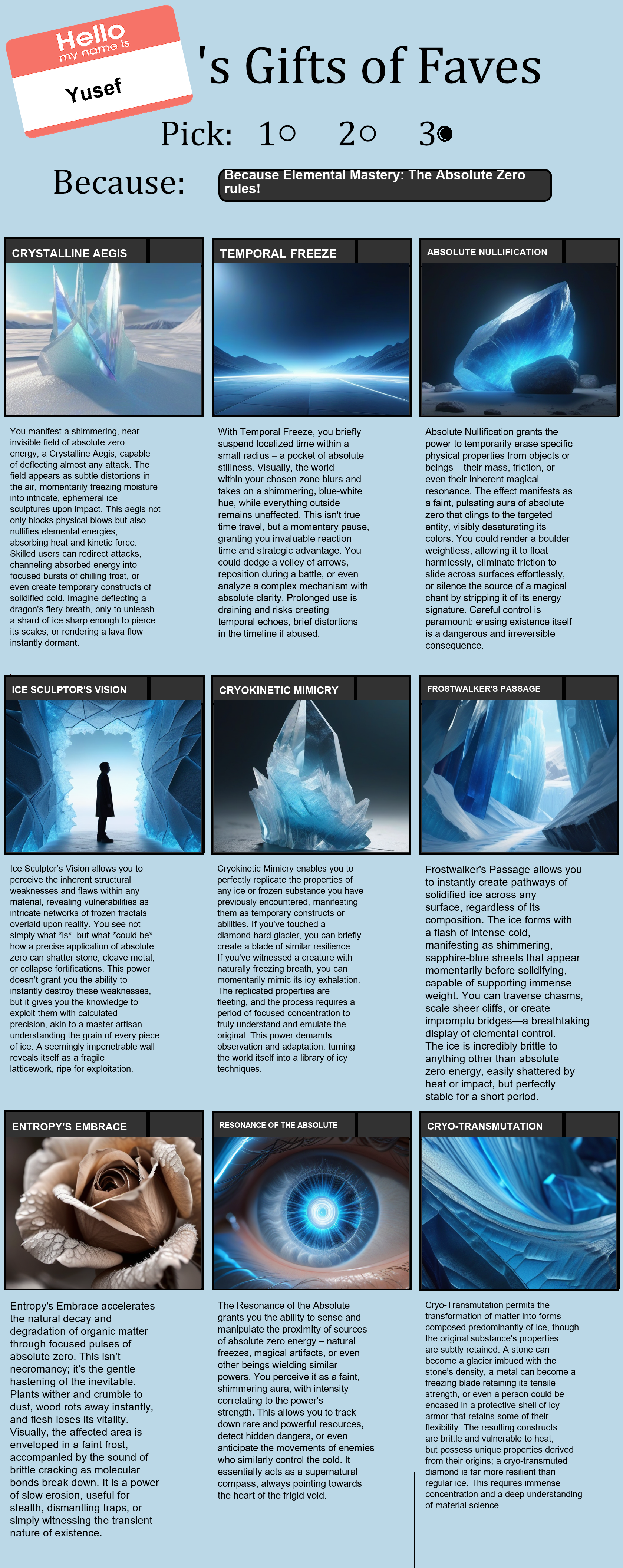 Elemental Mastery: The Absolute Zero