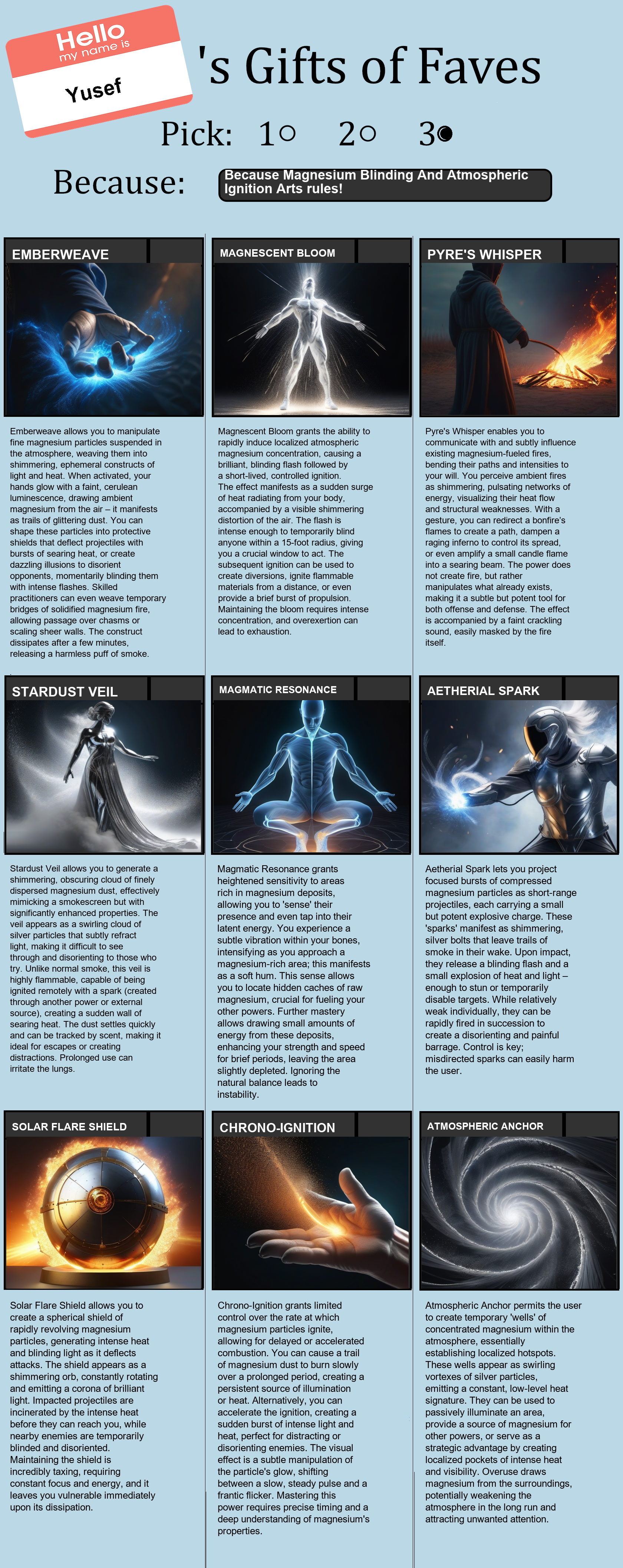 Magnesium Blinding And Atmospheric Ignition Arts