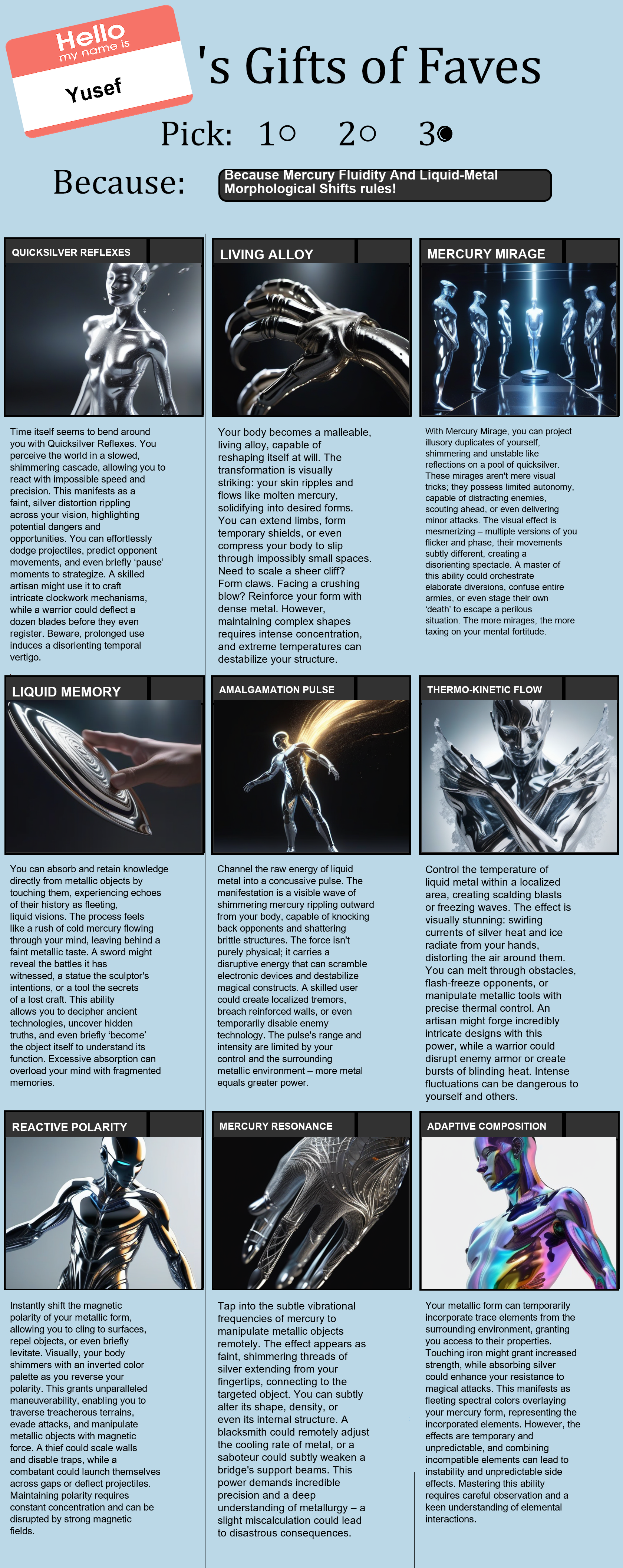 Mercury Fluidity And Liquid-Metal Morphological Shifts