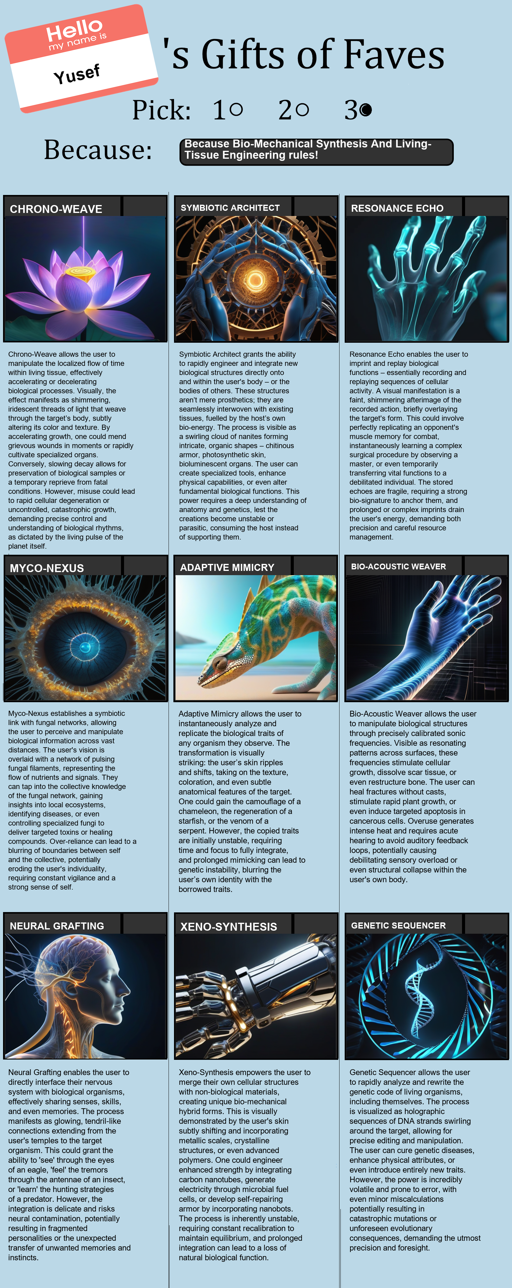 Bio-Mechanical Synthesis And Living-Tissue Engineering