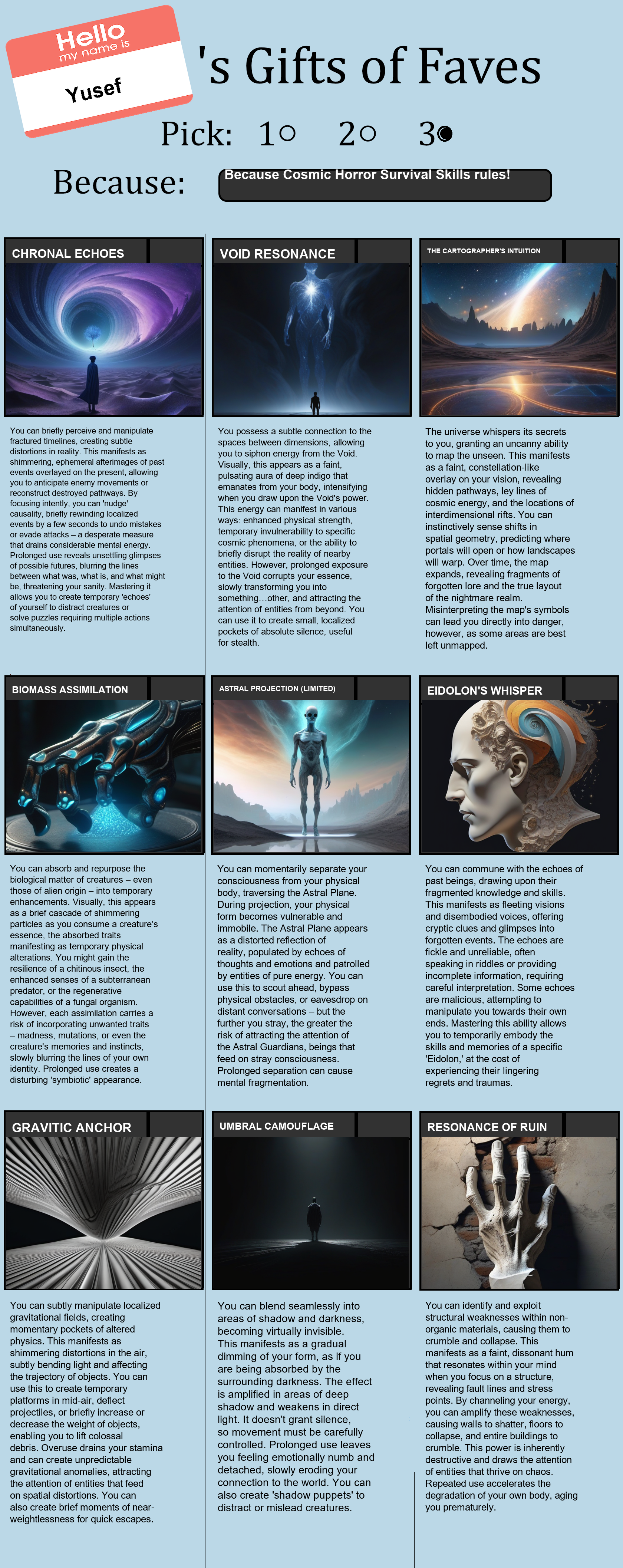 Cosmic Horror Survival Skills