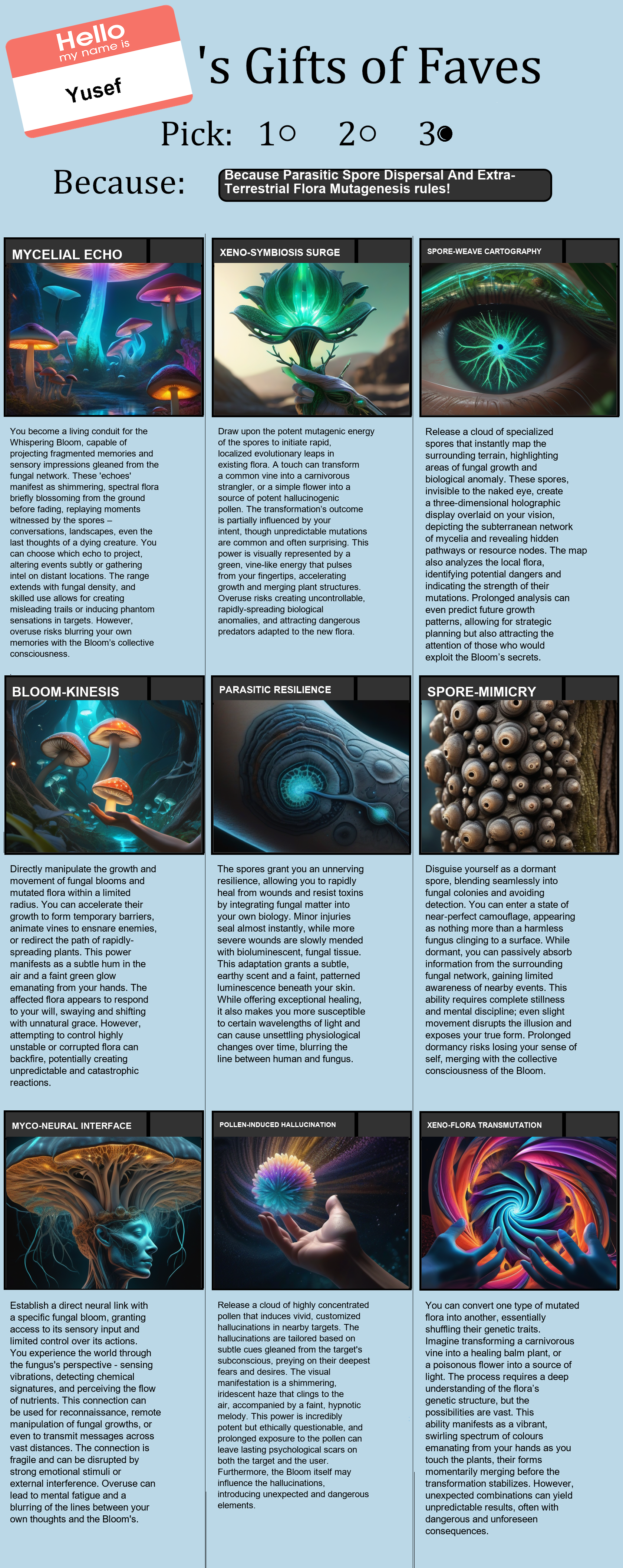 Parasitic Spore Dispersal And Extra-Terrestrial Flora Mutagenesis
