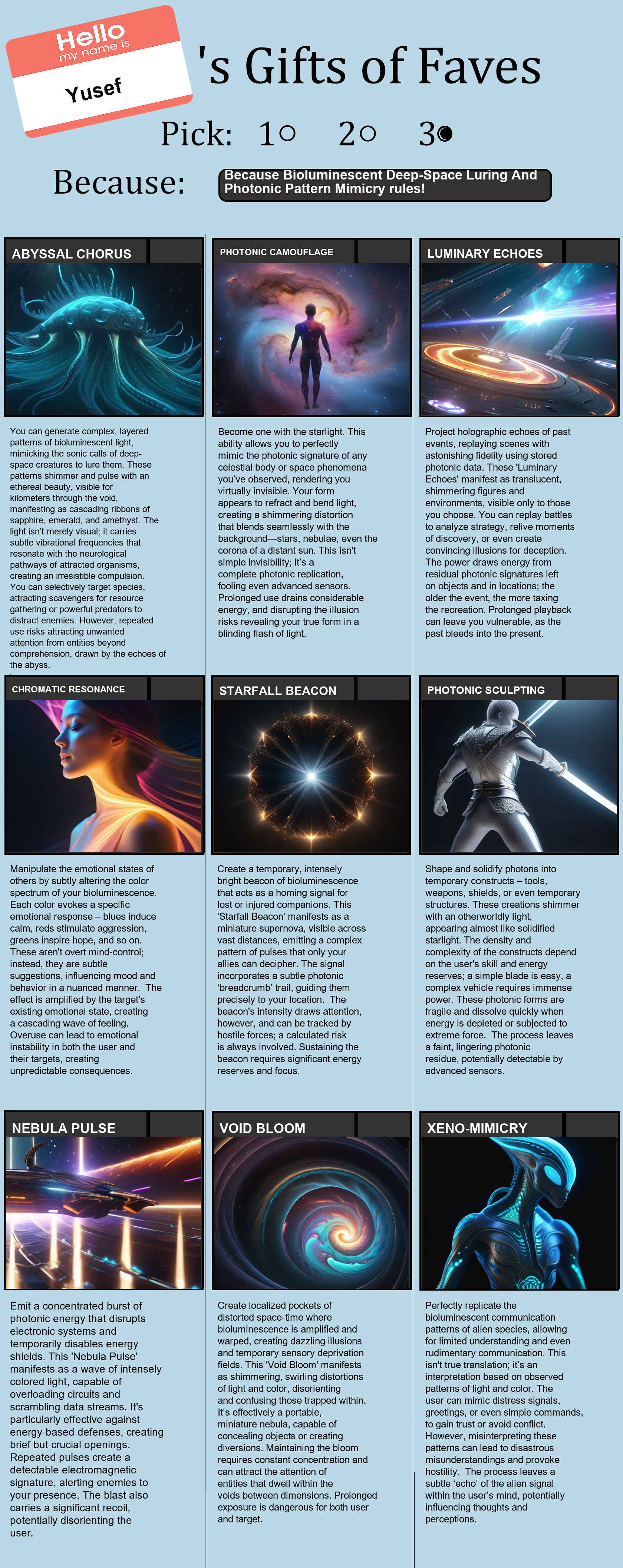 Bioluminescent Deep-Space Luring And Photonic Pattern Mimicry