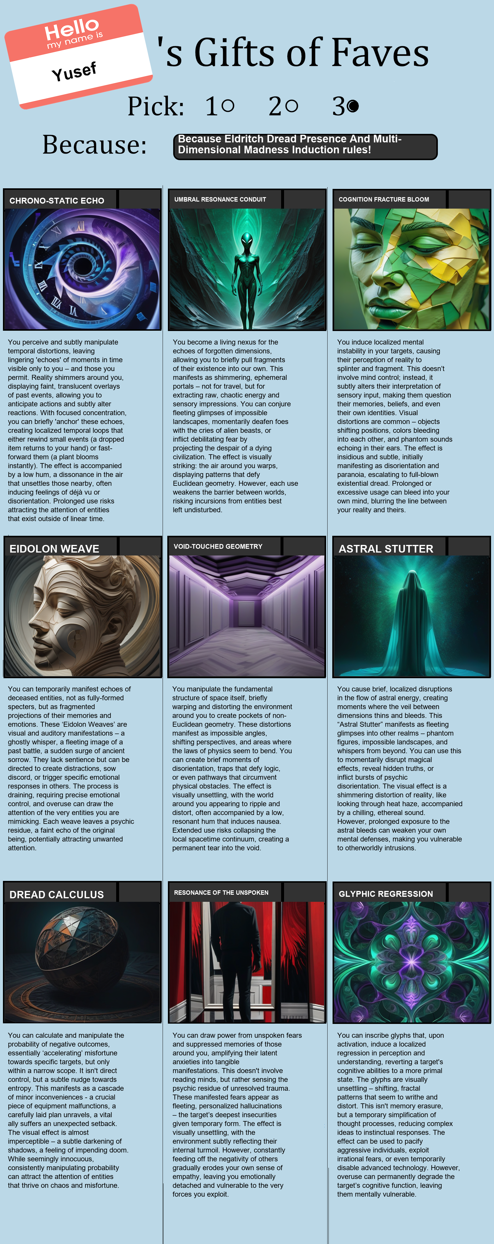 Eldritch Dread Presence And Multi-Dimensional Madness Induction