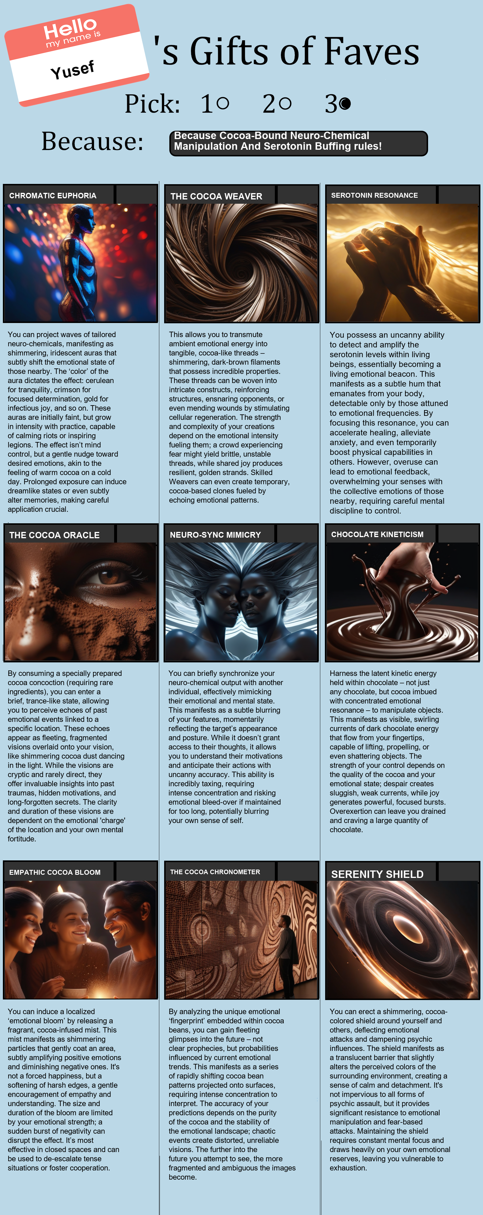 Cocoa-Bound Neuro-Chemical Manipulation And Serotonin Buffing