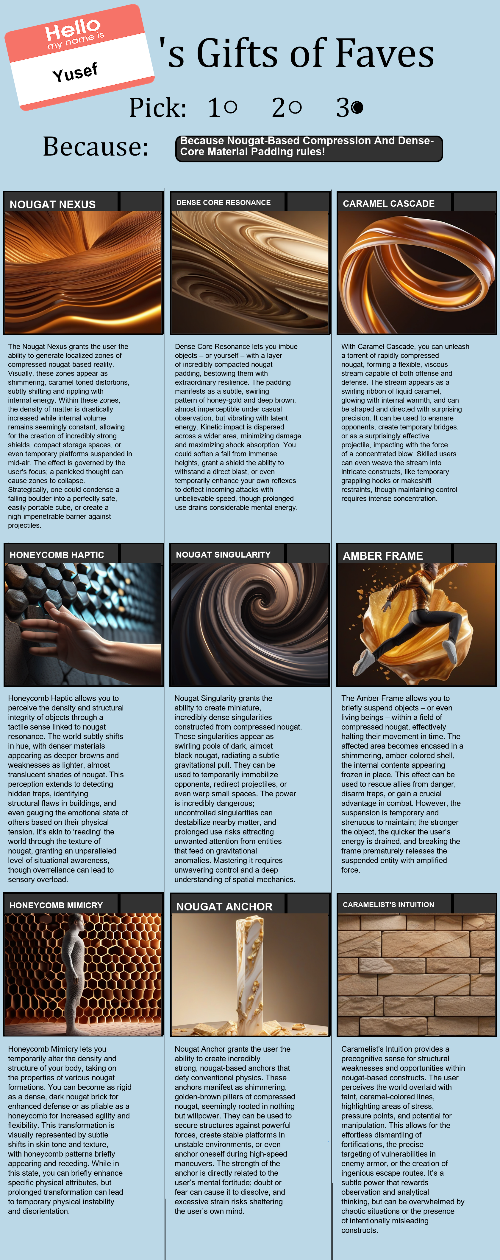 Nougat-Based Compression And Dense-Core Material Padding