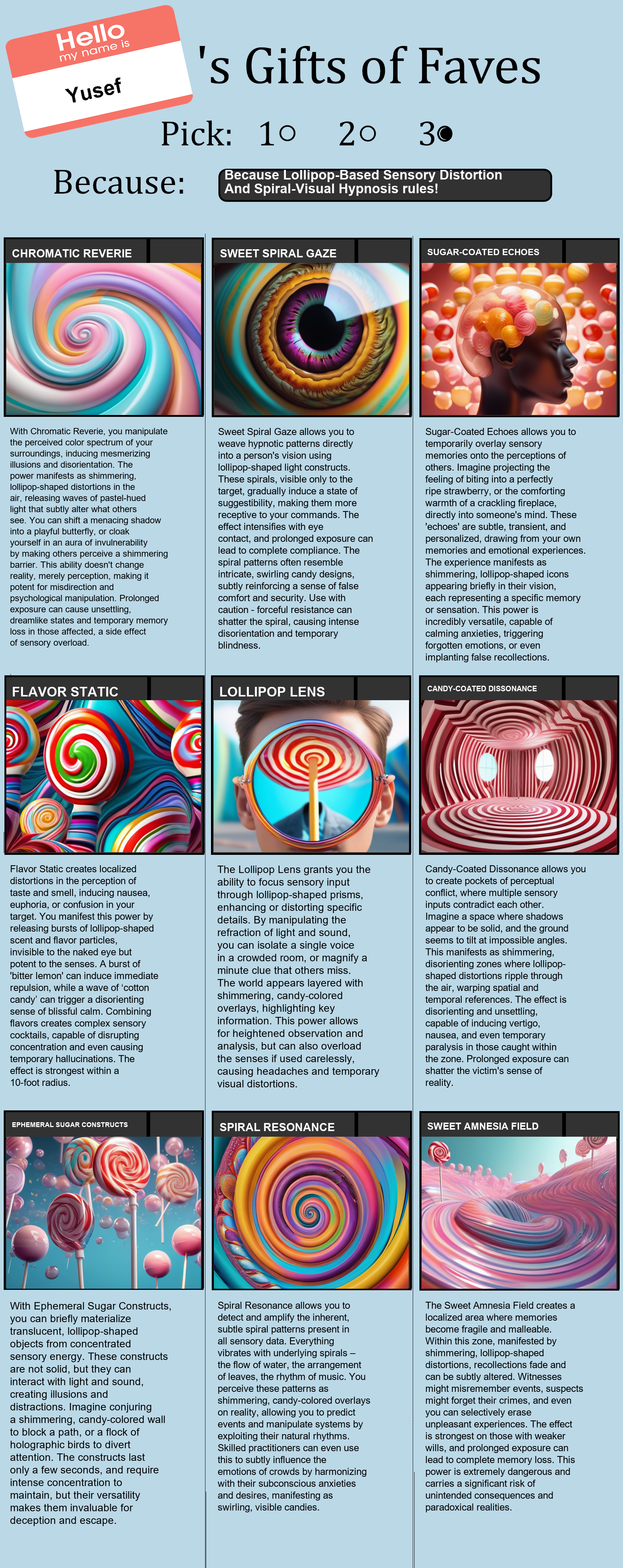 Lollipop-Based Sensory Distortion And Spiral-Visual Hypnosis
