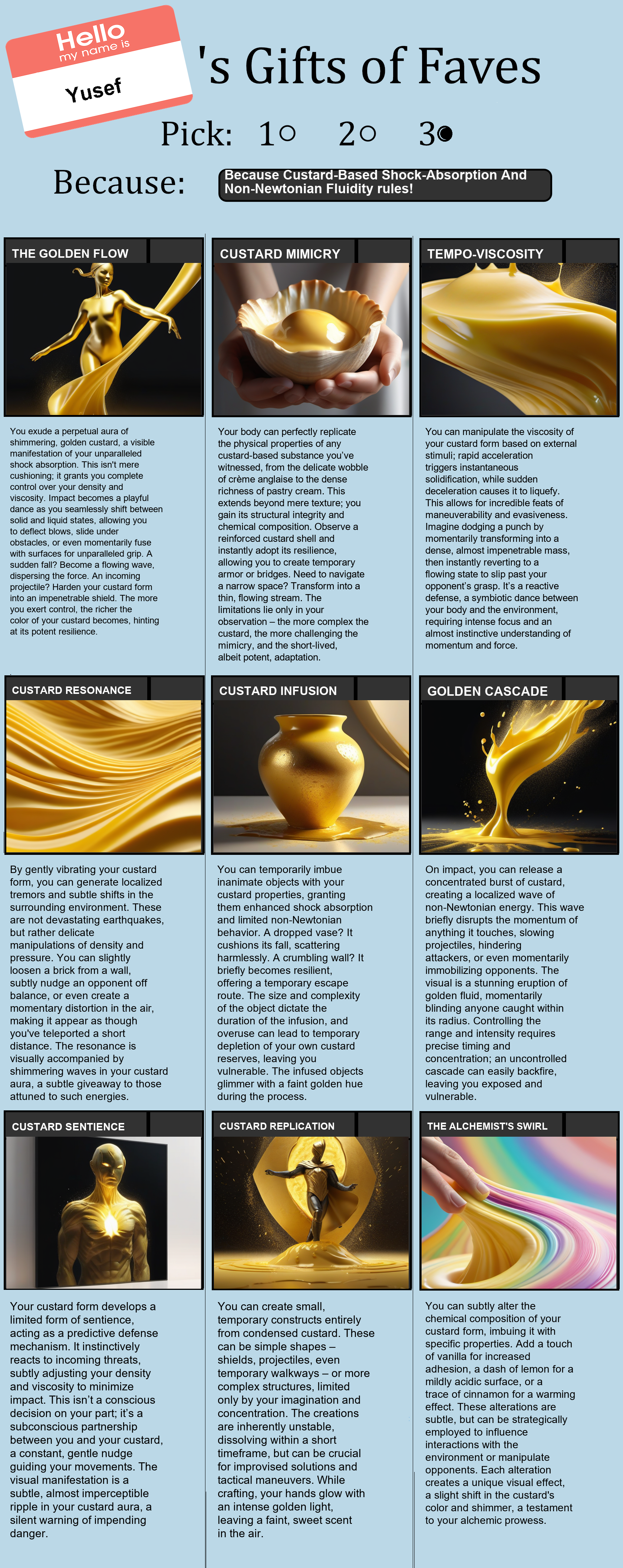 Custard-Based Shock-Absorption And Non-Newtonian Fluidity