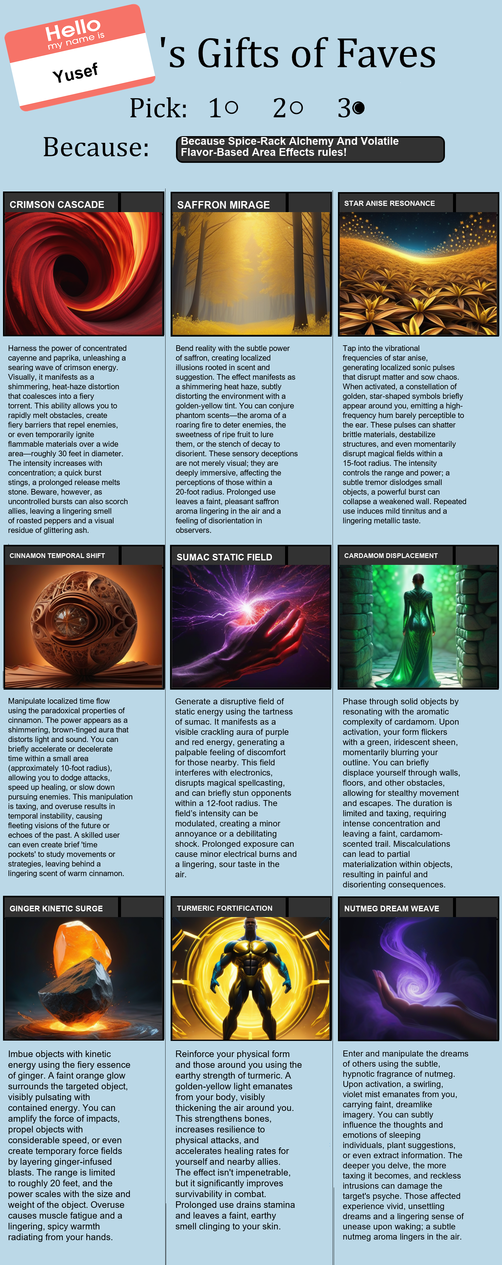 Spice-Rack Alchemy And Volatile Flavor-Based Area Effects