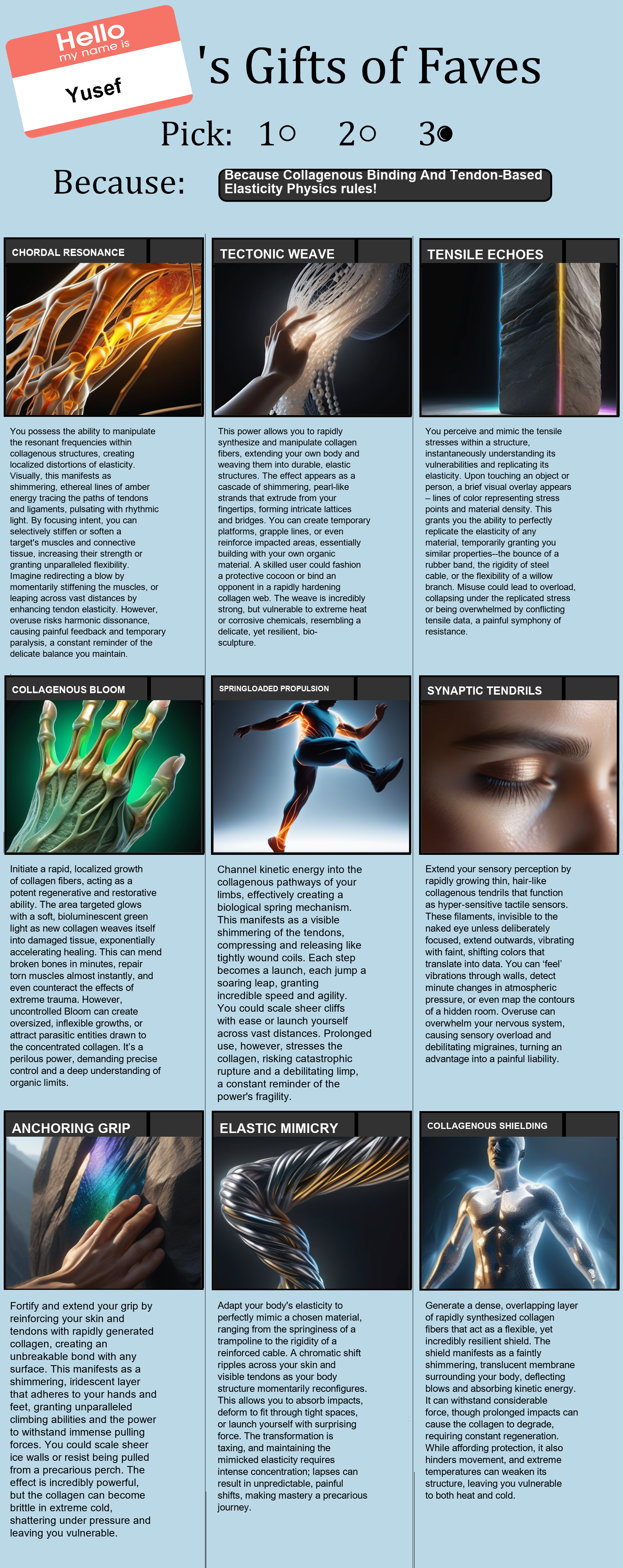 Collagenous Binding And Tendon-Based Elasticity Physics