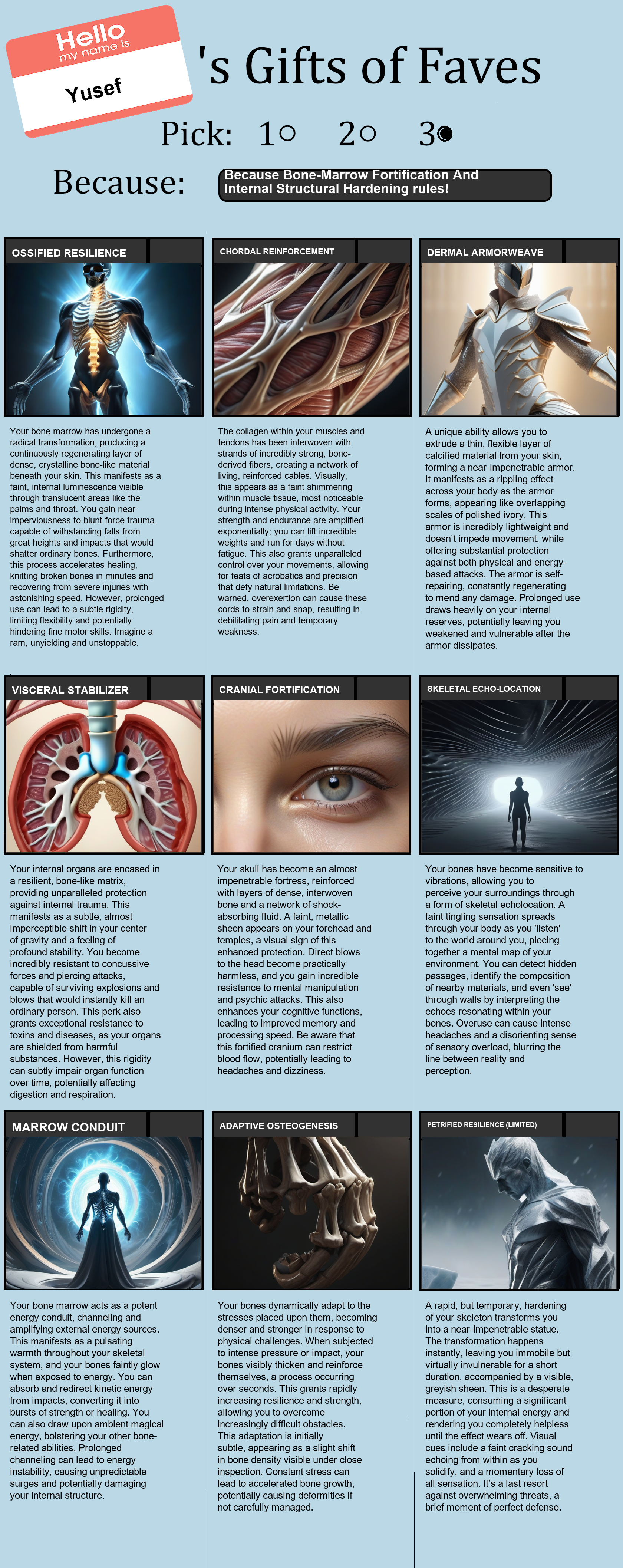 Bone-Marrow Fortification And Internal Structural Hardening