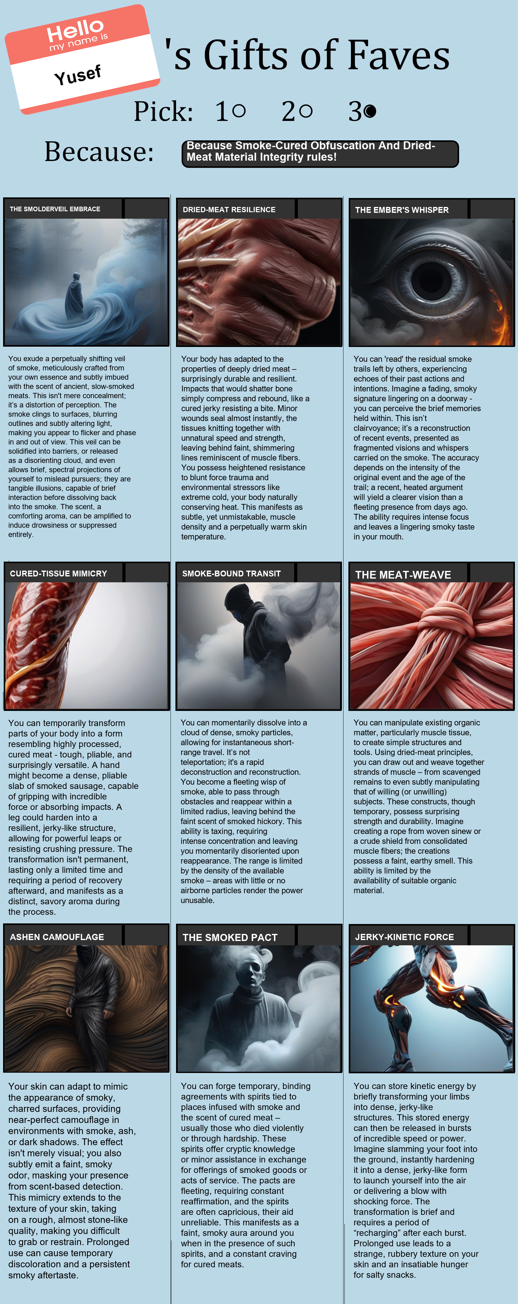 Smoke-Cured Obfuscation And Dried-Meat Material Integrity