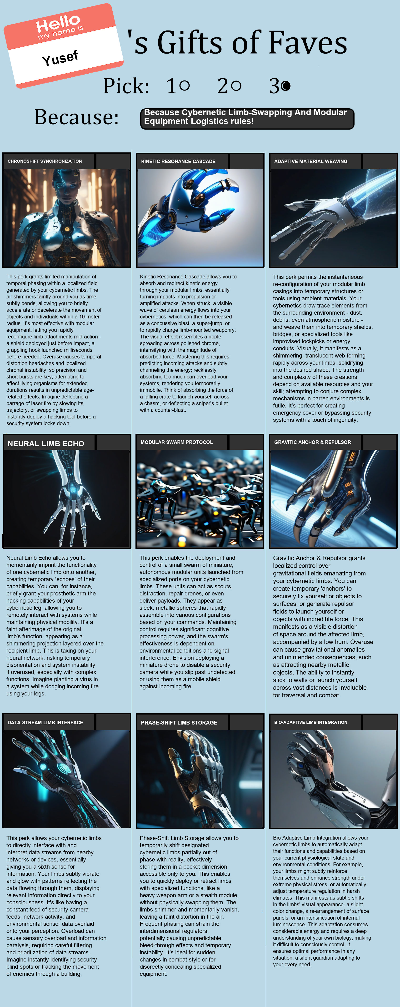 Cybernetic Limb-Swapping And Modular Equipment Logistics