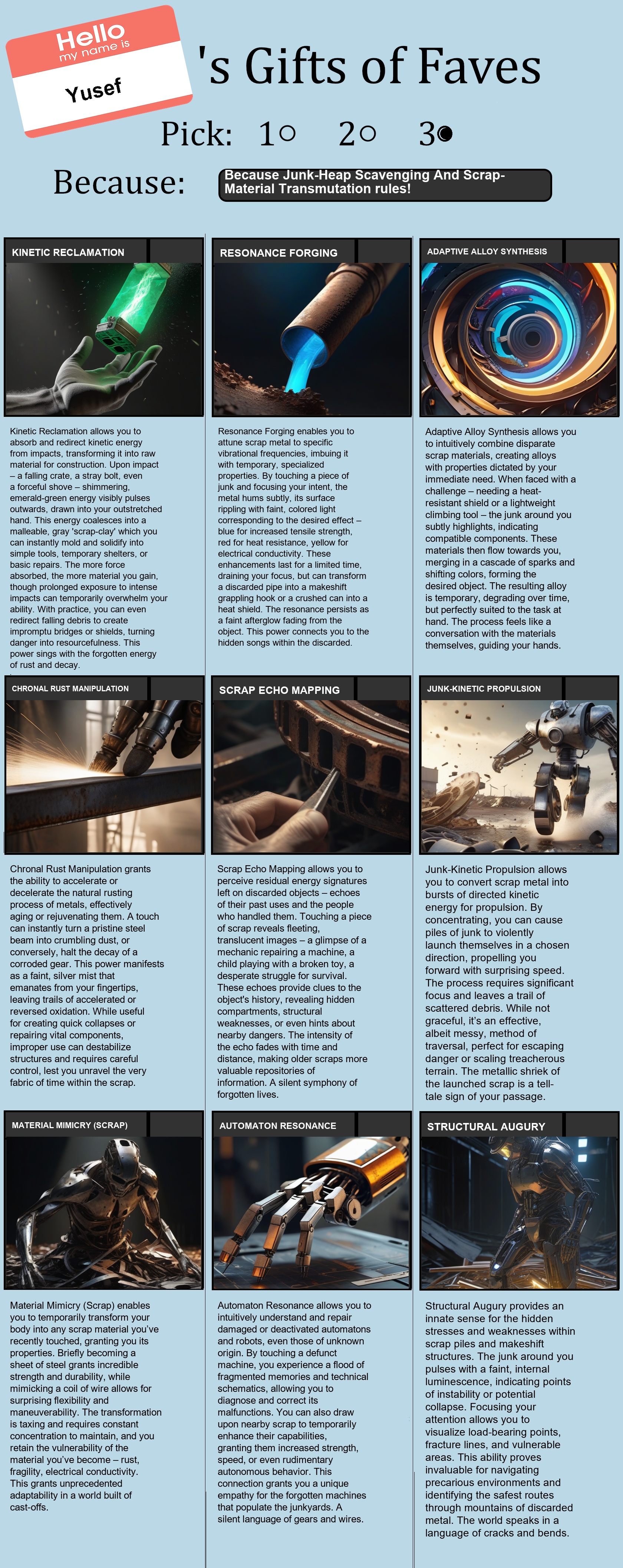 Junk-Heap Scavenging And Scrap-Material Transmutation
