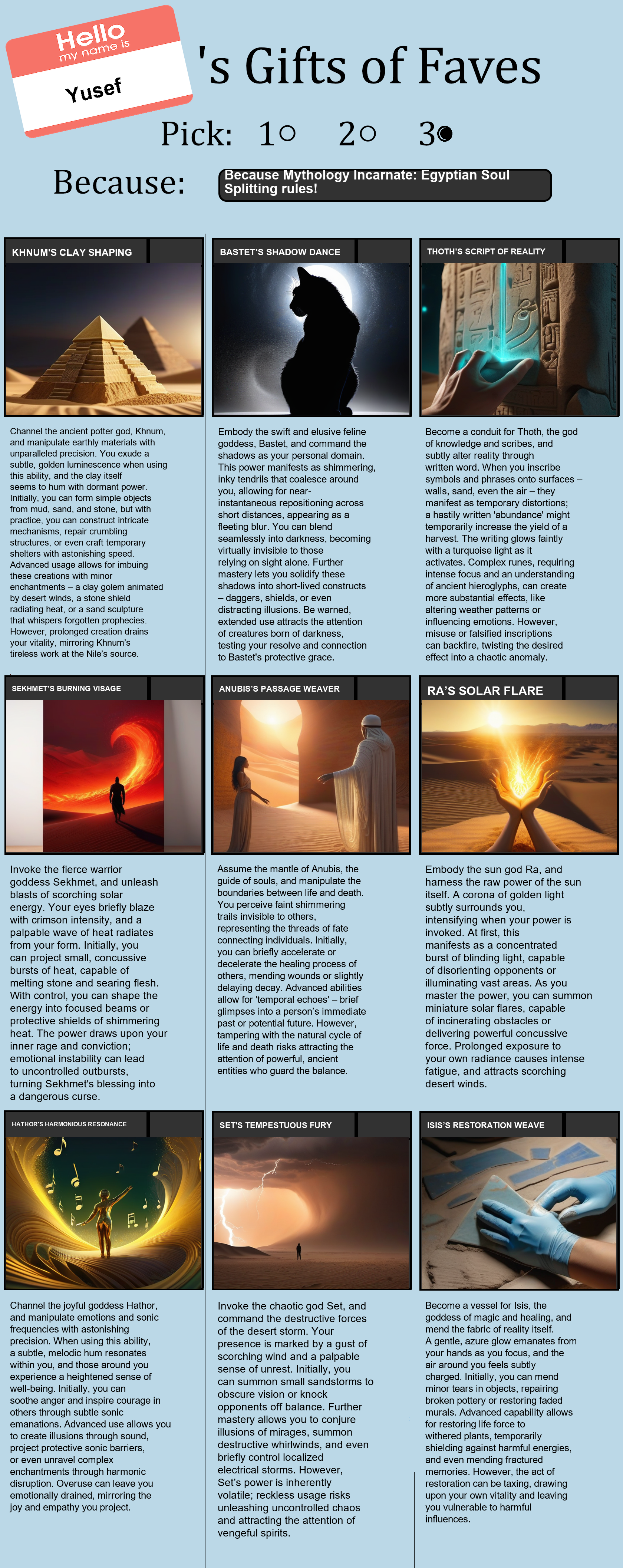 Mythology Incarnate: Egyptian Soul Splitting