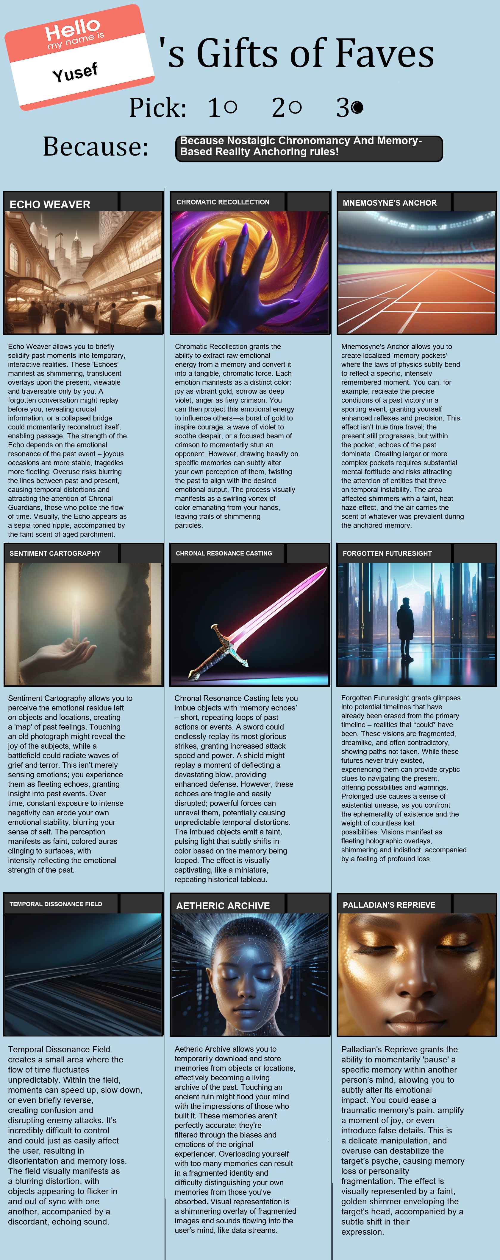 Nostalgic Chronomancy And Memory-Based Reality Anchoring