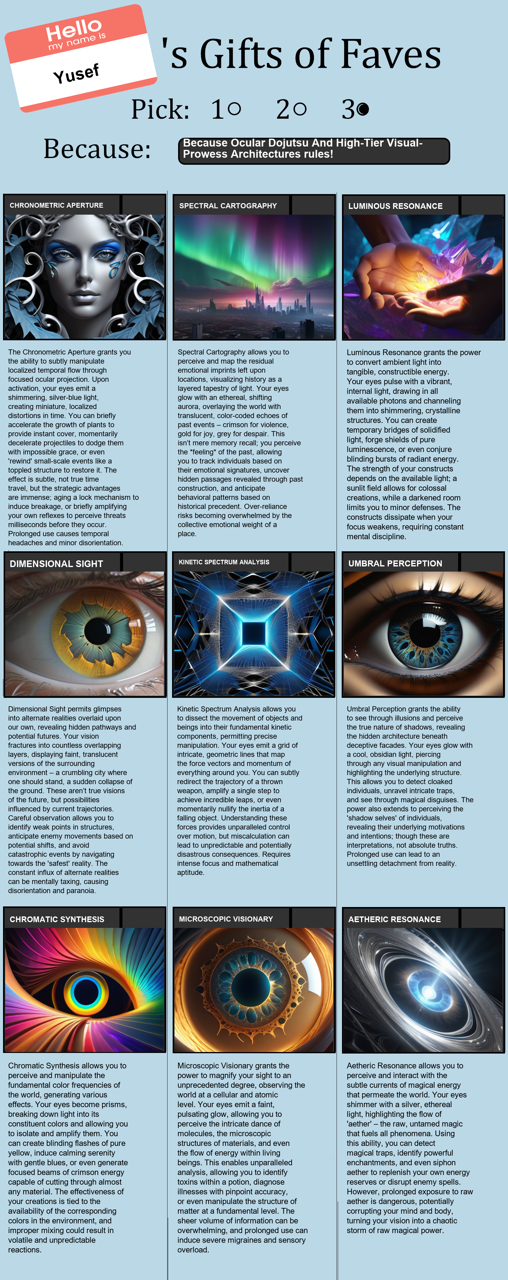 Ocular Dojutsu And High-Tier Visual-Prowess Architectures