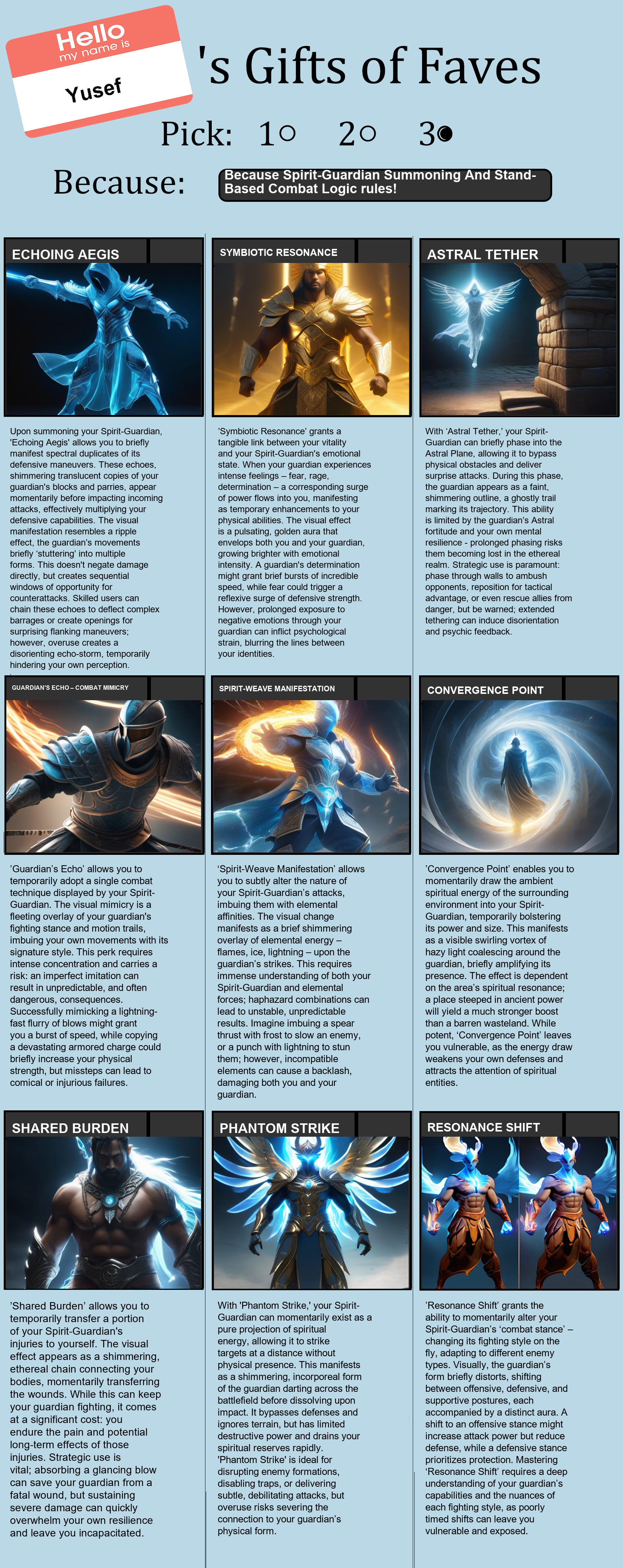 Spirit-Guardian Summoning And Stand-Based Combat Logic