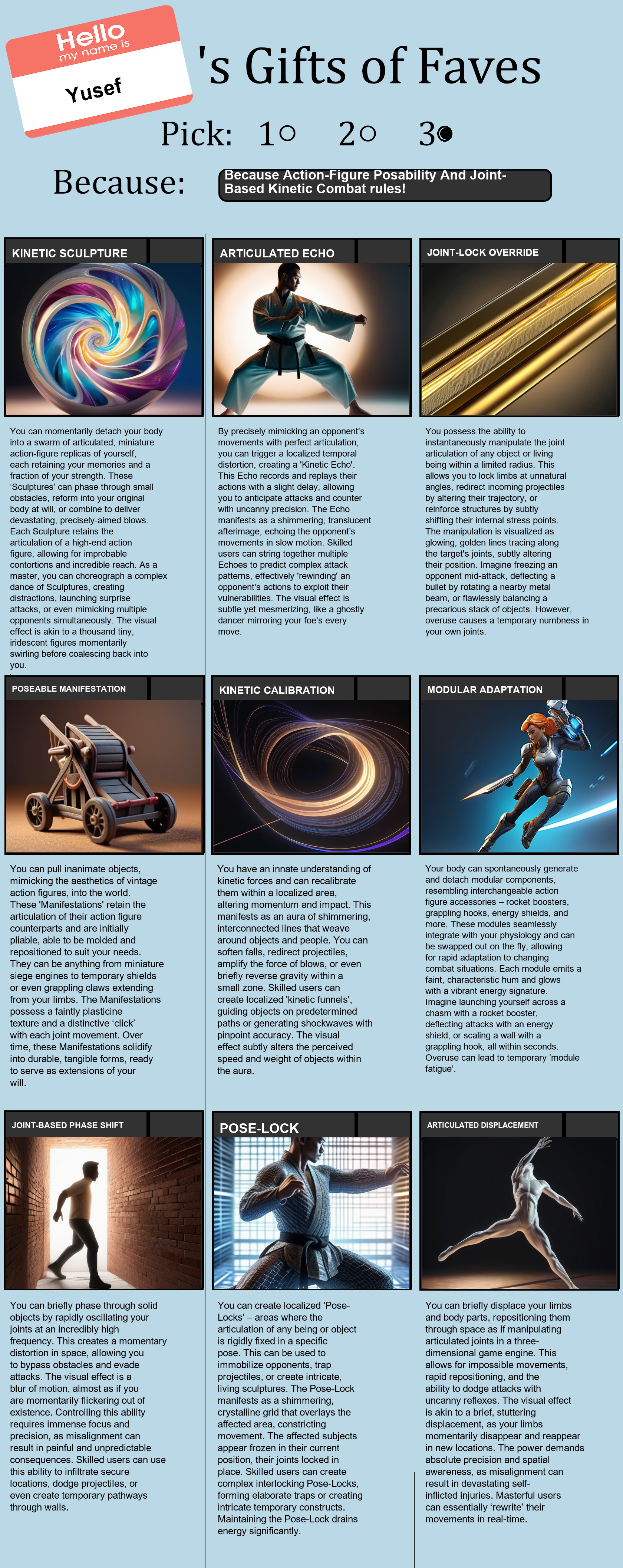Action-Figure Posability And Joint-Based Kinetic Combat