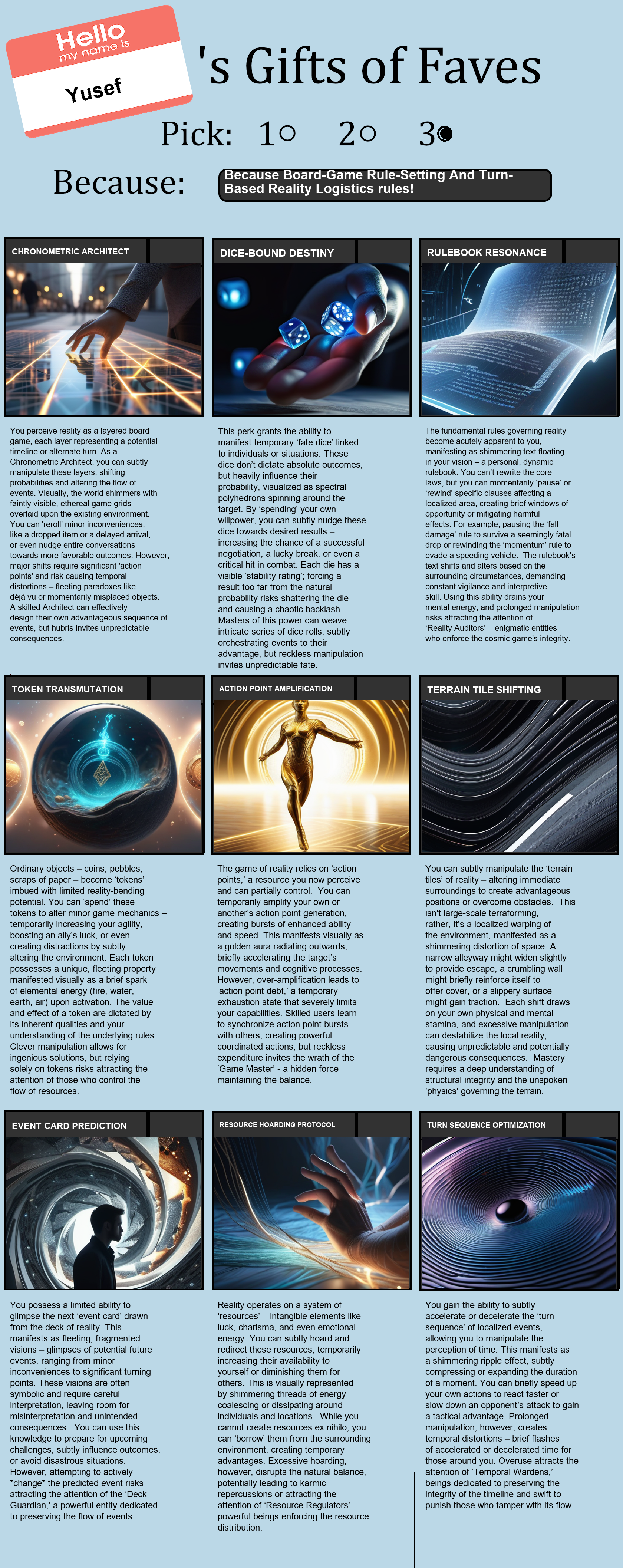 Board-Game Rule-Setting And Turn-Based Reality Logistics
