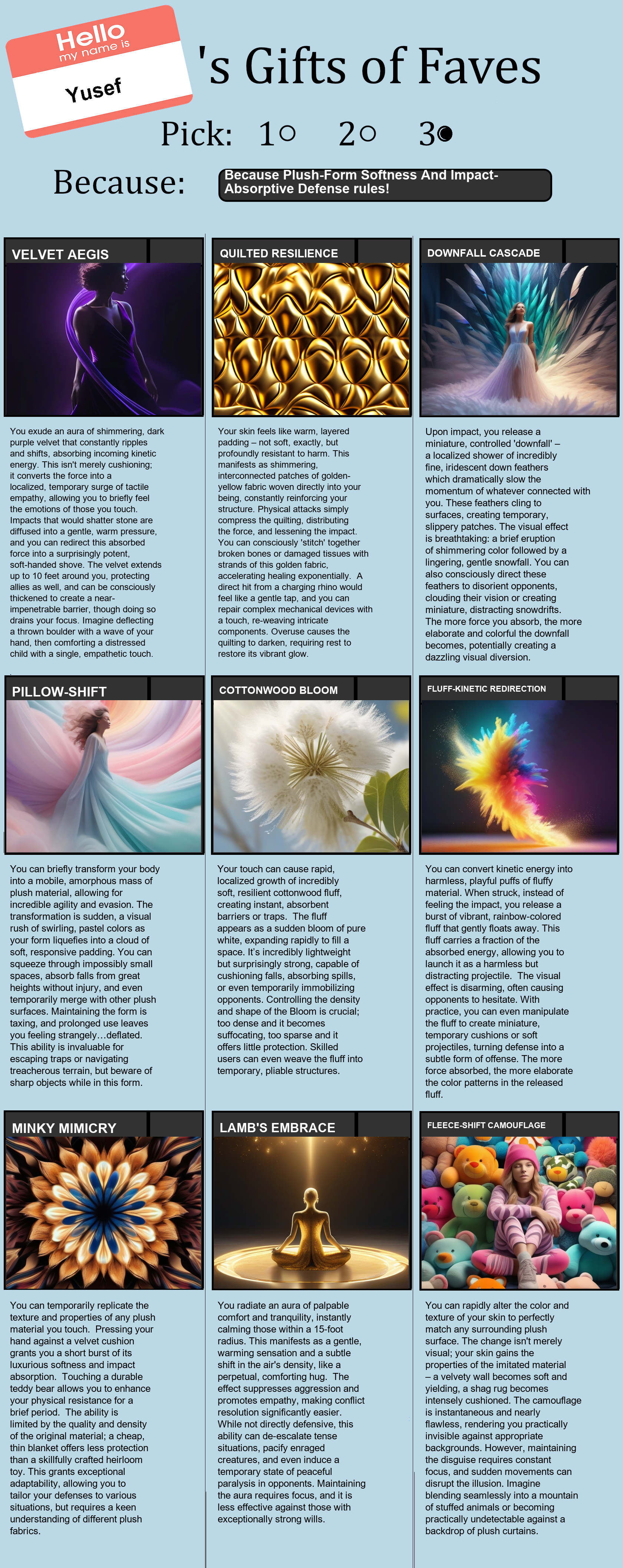 Plush-Form Softness And Impact-Absorptive Defense