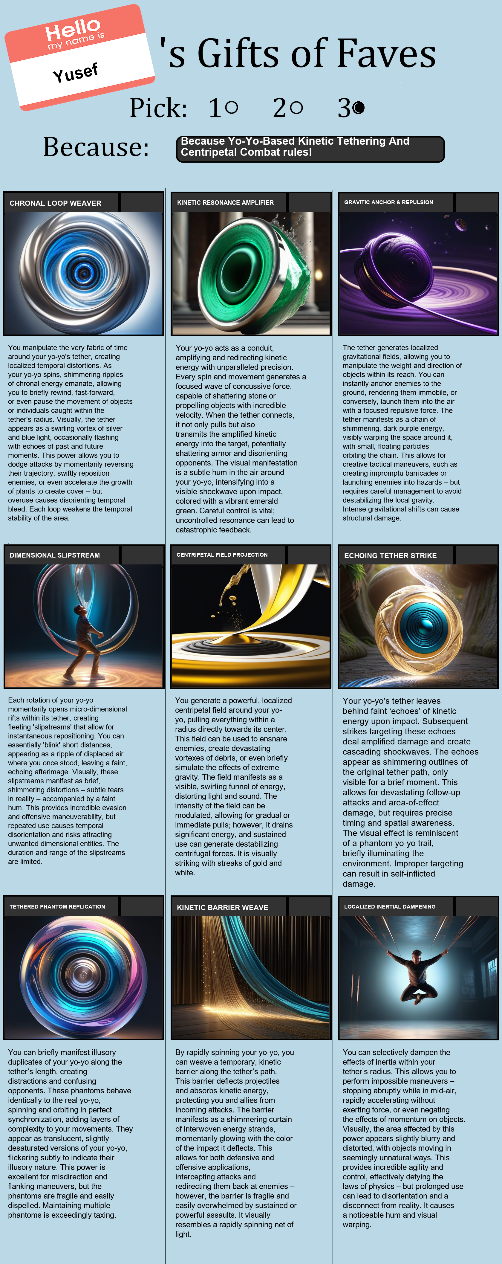 Yo-Yo-Based Kinetic Tethering And Centripetal Combat