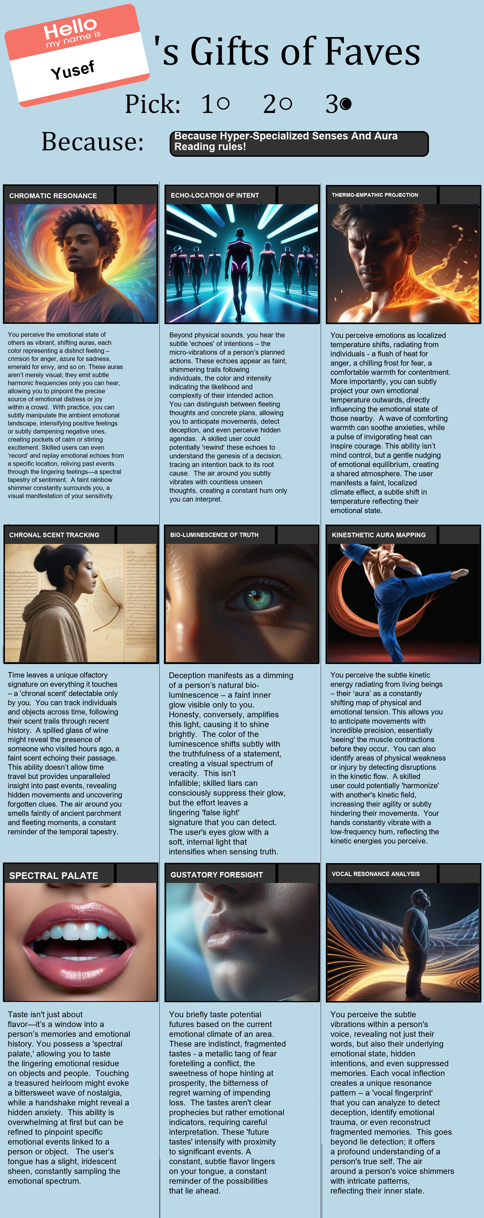 Hyper-Specialized Senses And Aura Reading